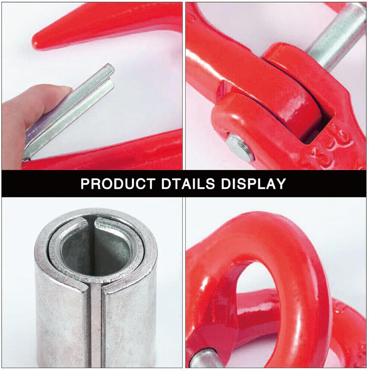 LEDON 2X (8Mm Hammerlock+ 6Mm Eye Sling Hook) Caravan Trailer Chain Connecting Extend for Caravan, Trailer, Lifting, and Towing image number 3