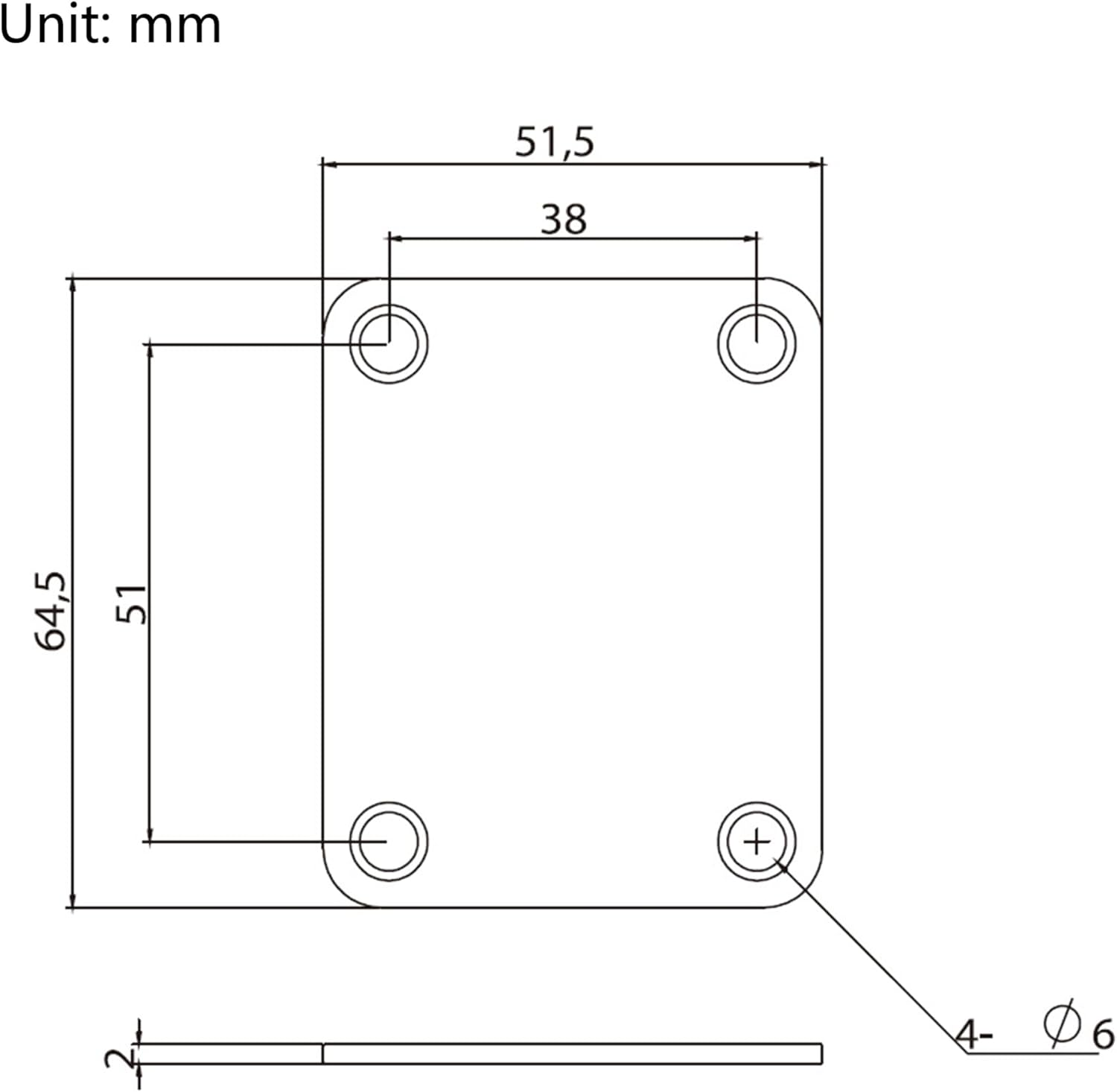 70S F Logo Strat/Tele 4-Bolt Chrome Guitar Neck Plate Neckplate W/Screws image number 1