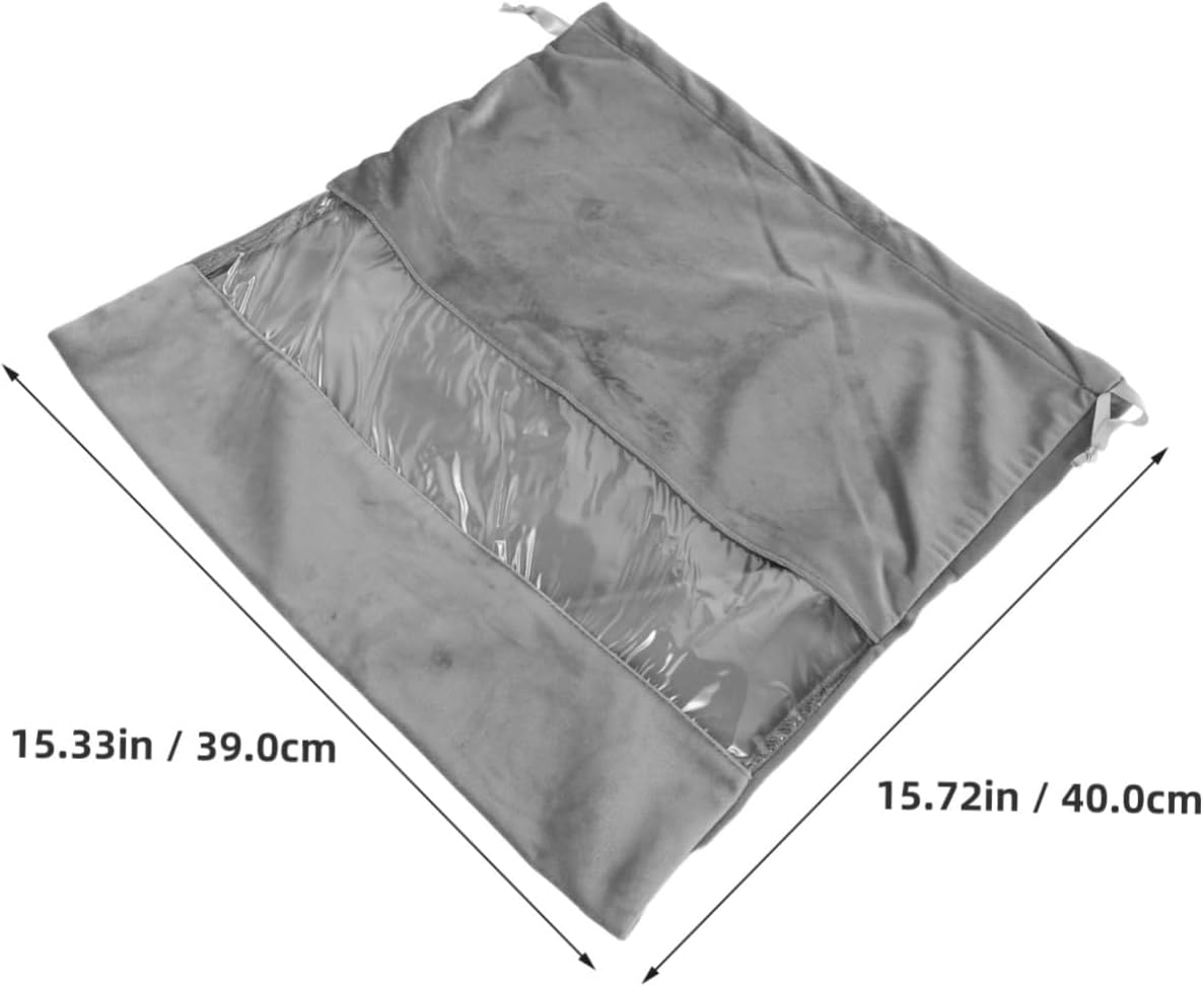 BAZEITFLOW Drawstring Dryer Bag Transparent Dust Pouch for Hair Dryers Curling Tools and Small Items Multi Functional Travel Organizer for Clothes and Handbags Portable Storage Dust image number 3