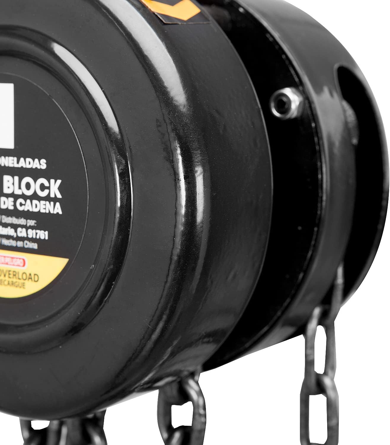 Torin ATR9010B Manual Hand Lift Steel Chain Block Hoist with 2 Hooks, 1 Ton (2,000 Lb) Capacity, Black image number 2