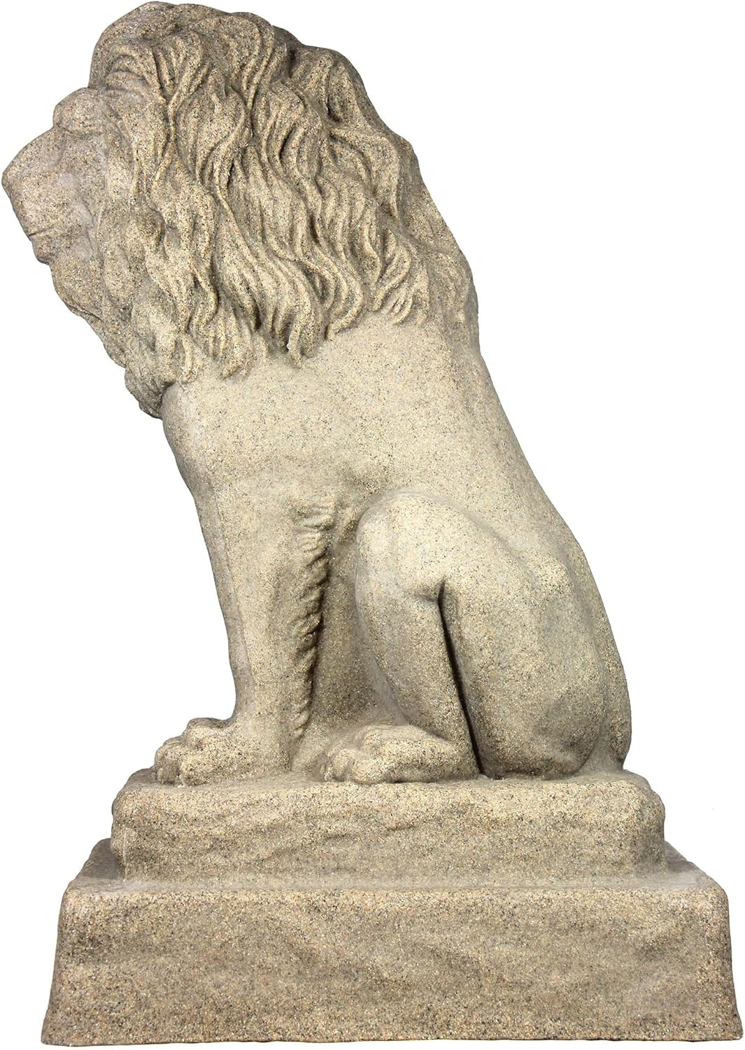 EMSCO Group Guardian Lion Statue &ndash; Natural Sandstone Appearance &ndash; Made of Resin &ndash; Lightweight &ndash; 28&rdquo; Height image number 3