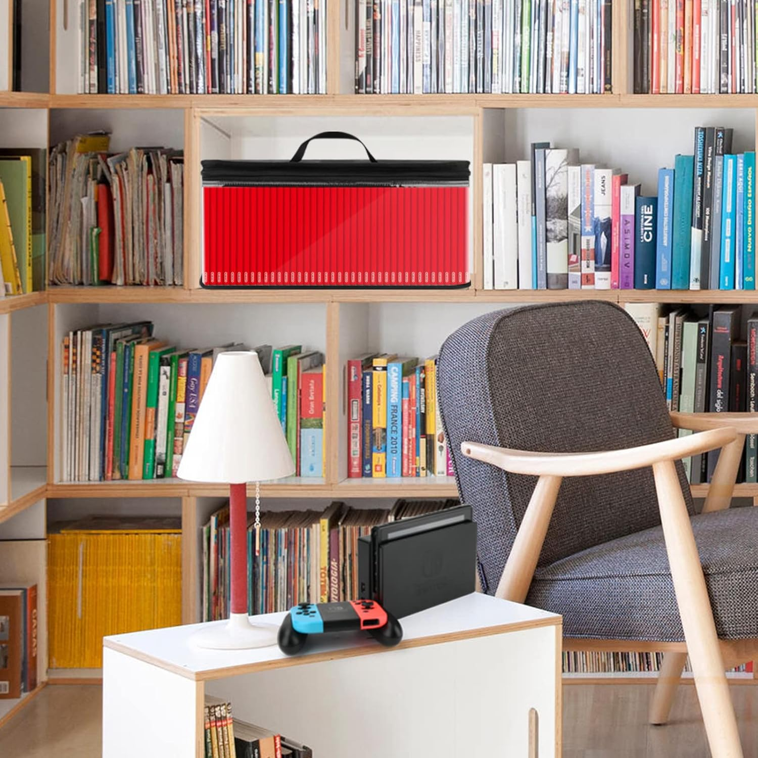 CASZLUTION Game Disc Storage Bag for Nintendo Switch Games, Portable Carrying Case Holds up to 35 Switch Games, TPU Clear Organizer Case for Switch Game Collectors - Black