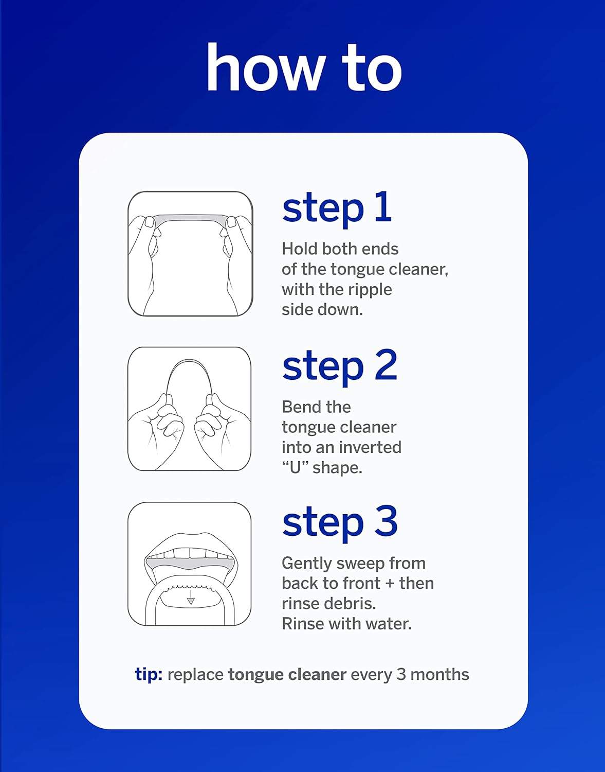 Supersmile Ripple Edge Tongue Cleaner, Ergonomic Reusable Tongue Scraper, 3 Count image number 2