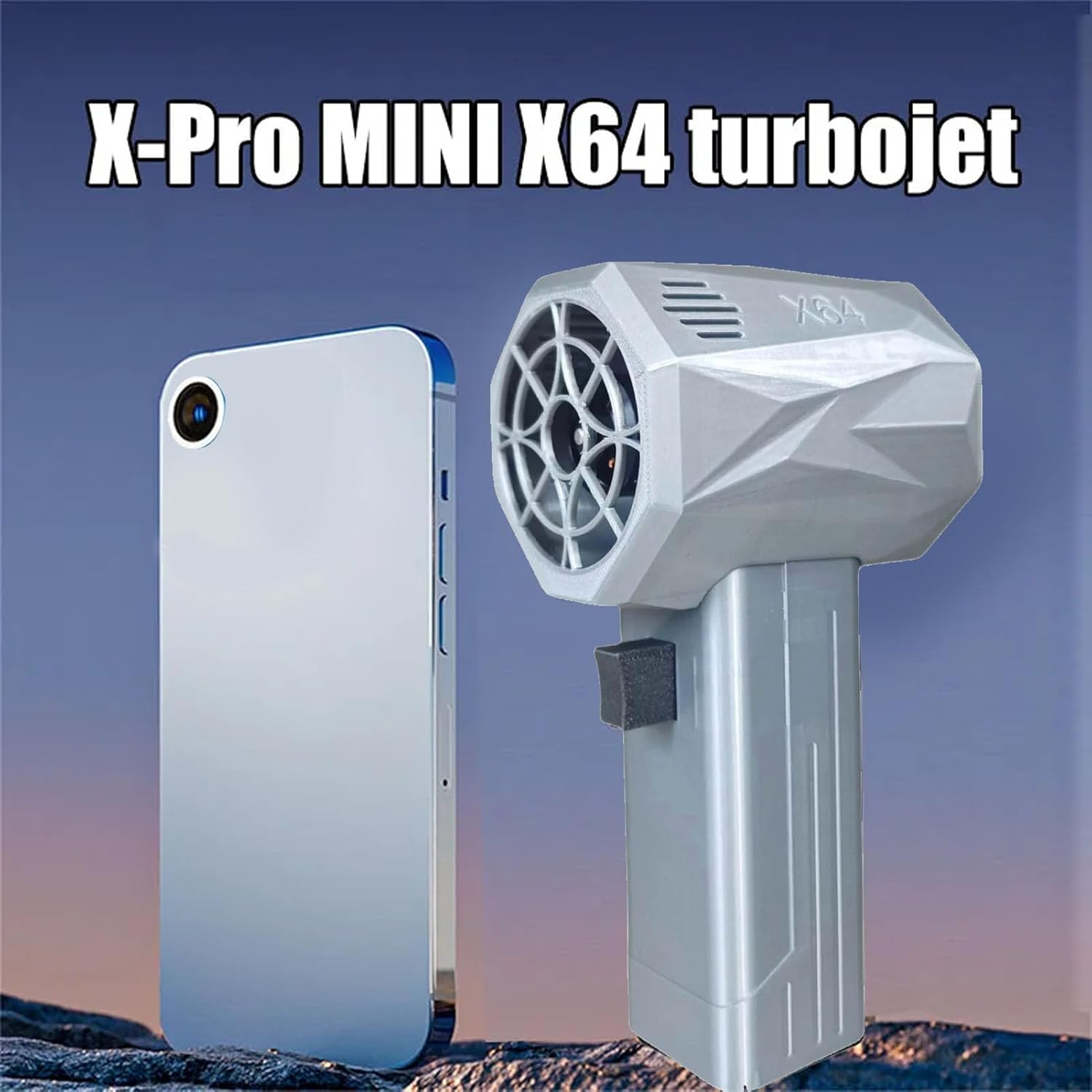 X64 Violent Turbo Fan, 650W 64Mm Car Dryer, 4000Mah Portable Cordless Leaf Blower, Instantaneous Thrust 1.4 Kg/S for Drying image number 2