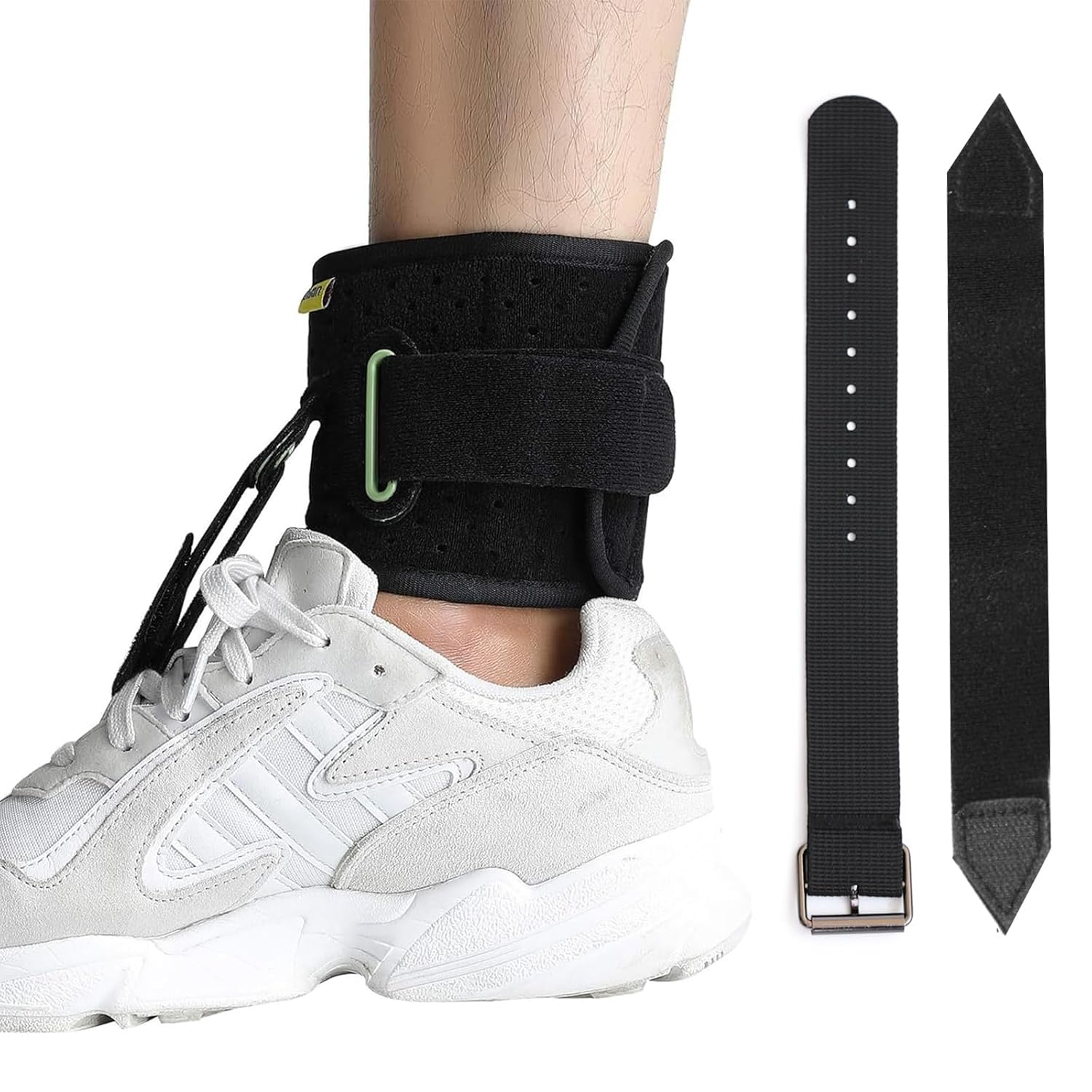 Ankle Support Drop Foot Brace Orthosis, One Size (Black)