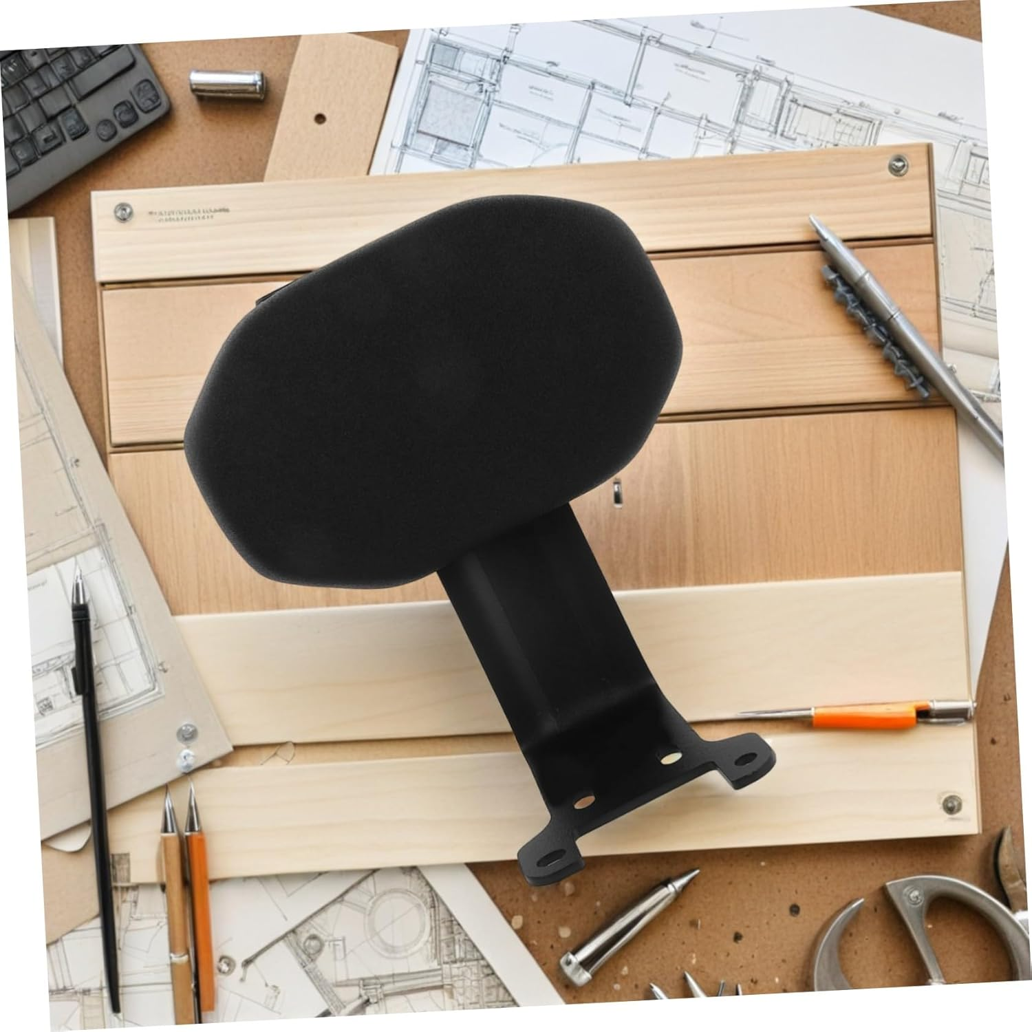 Abaodam Motorcycle Backrest Cushion Pad Thick Comfortable Support for Driver and Passenger Detachable Rear Seat Backrest for Electric Scooters and Motorbikes Weather Resistant Black image number 2