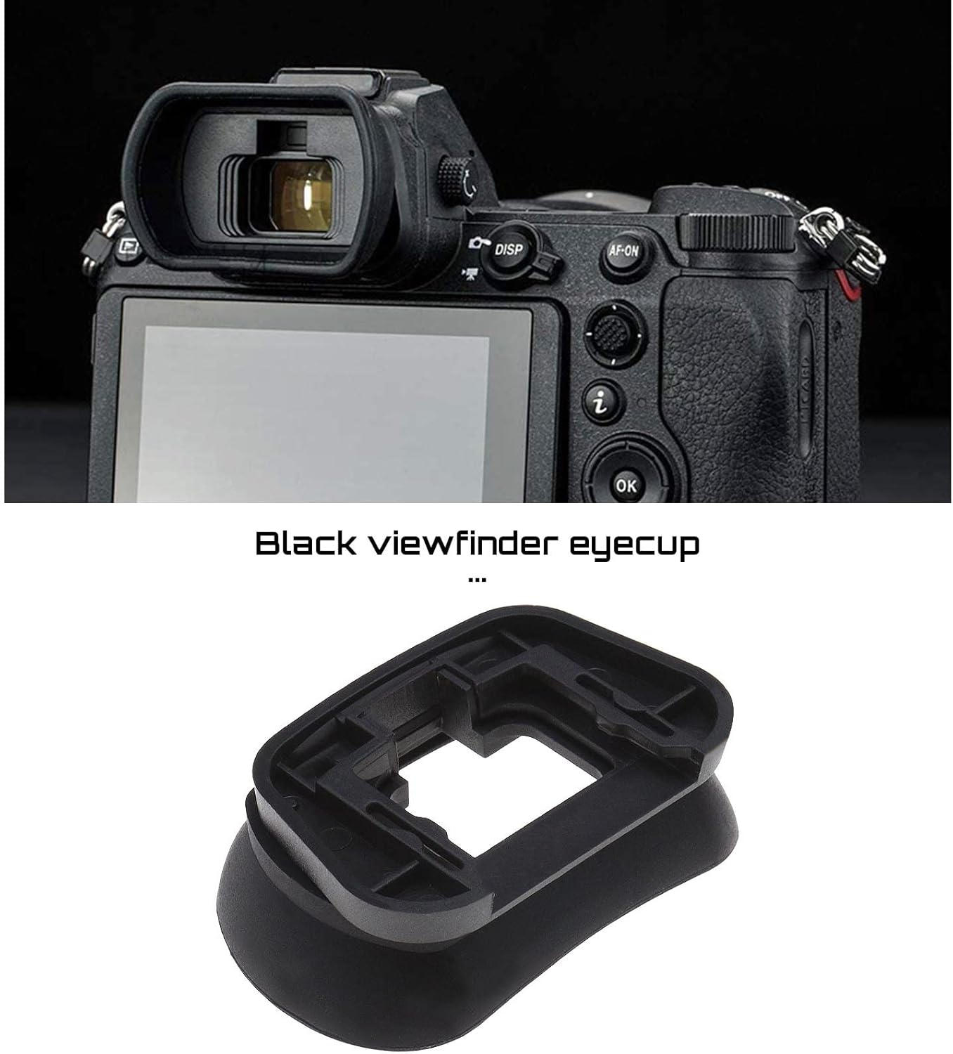 Ecsing 2PCS DK-29 Camera Eyecup Eyepiece Replacement Silicone Camera Viewfinder Protector Compatible with Nikon Z5 Z6 Z6II Z7 Z7II Black image number 6