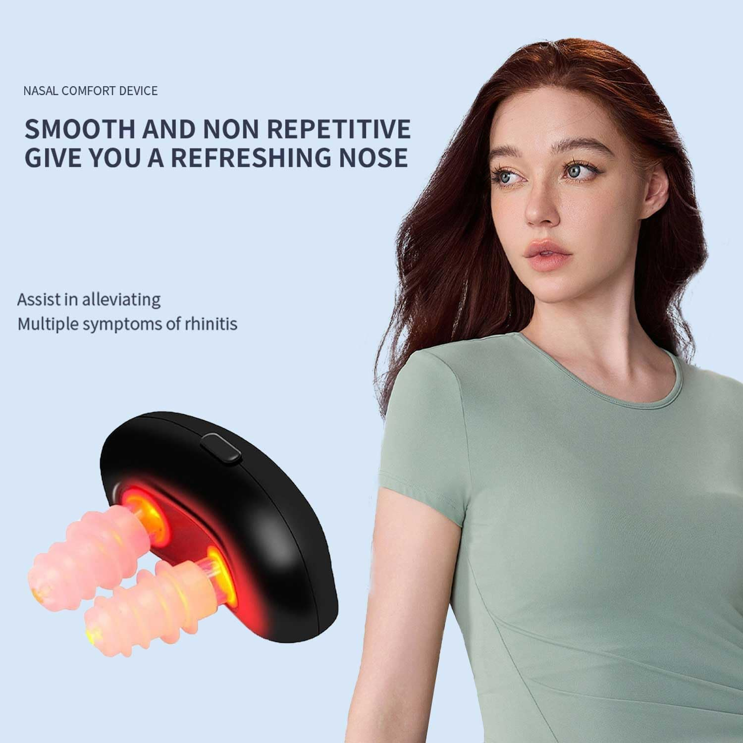 Respirelief Red Light Nasal Therapy Device, Respi-Relief Red Light Nasal Therapy Instrument, Red Light Nasal Therapy for Nose, Nasal Soothing Device image number 5