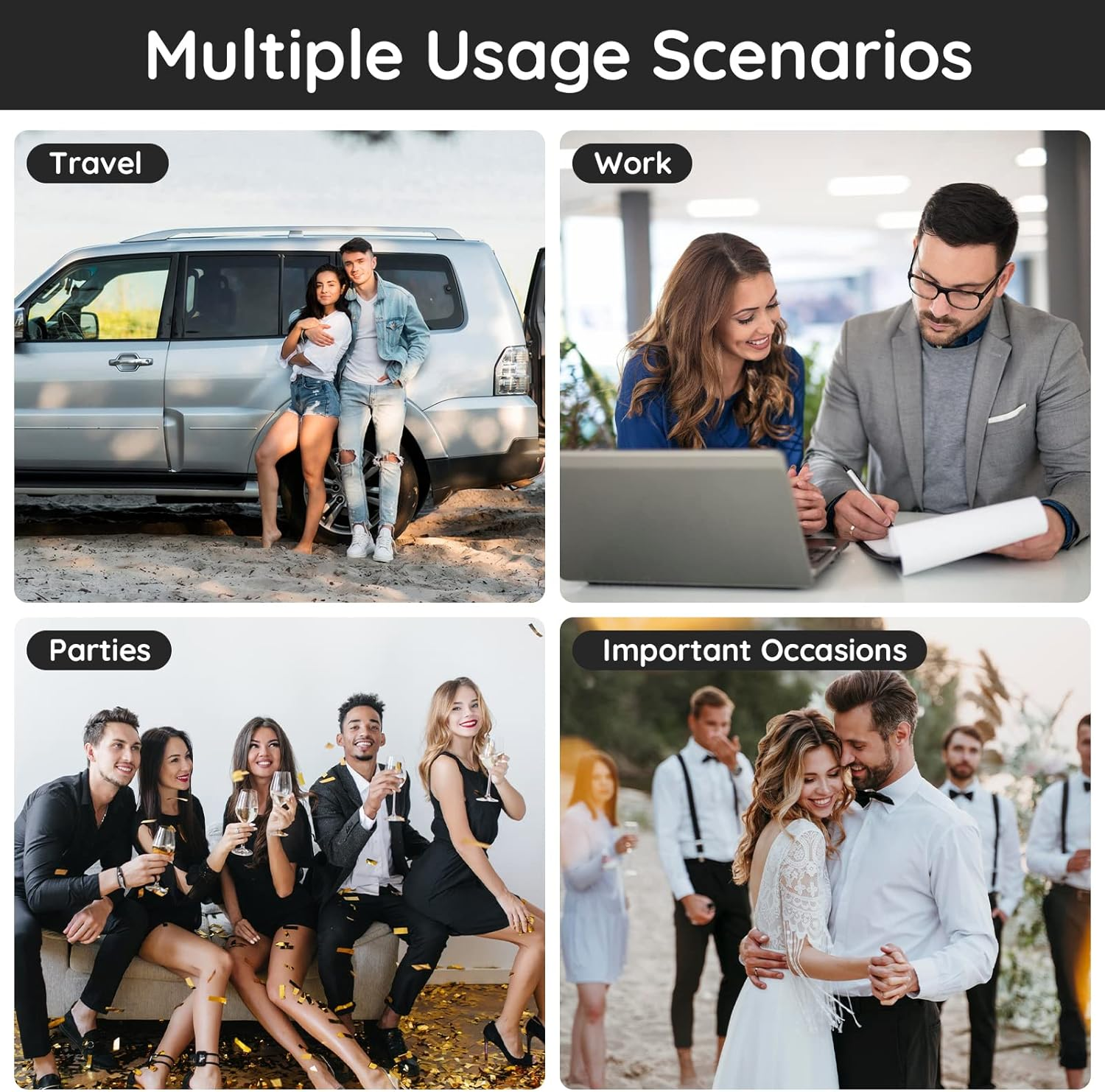 Segbeauty Perfume Atomiser Glass, 5Pcs Travel Perfume Refillable Bottle 10Ml, Perfume Empty Bottles for Men and Women, Good for Party and Date, Gradient Blue image number 2