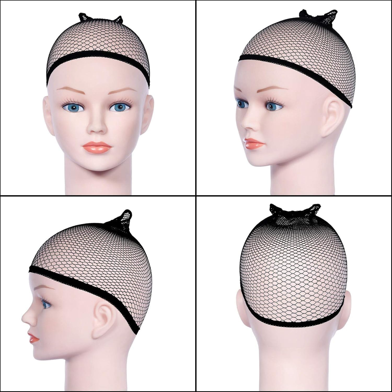 Wig Caps, 6 Pcs Stretchy Nylon Stocking Wig Cap Ultra Thin, Unisex to Hold in Place for Women Men, Breathable Net for Long Short Hair image number 3