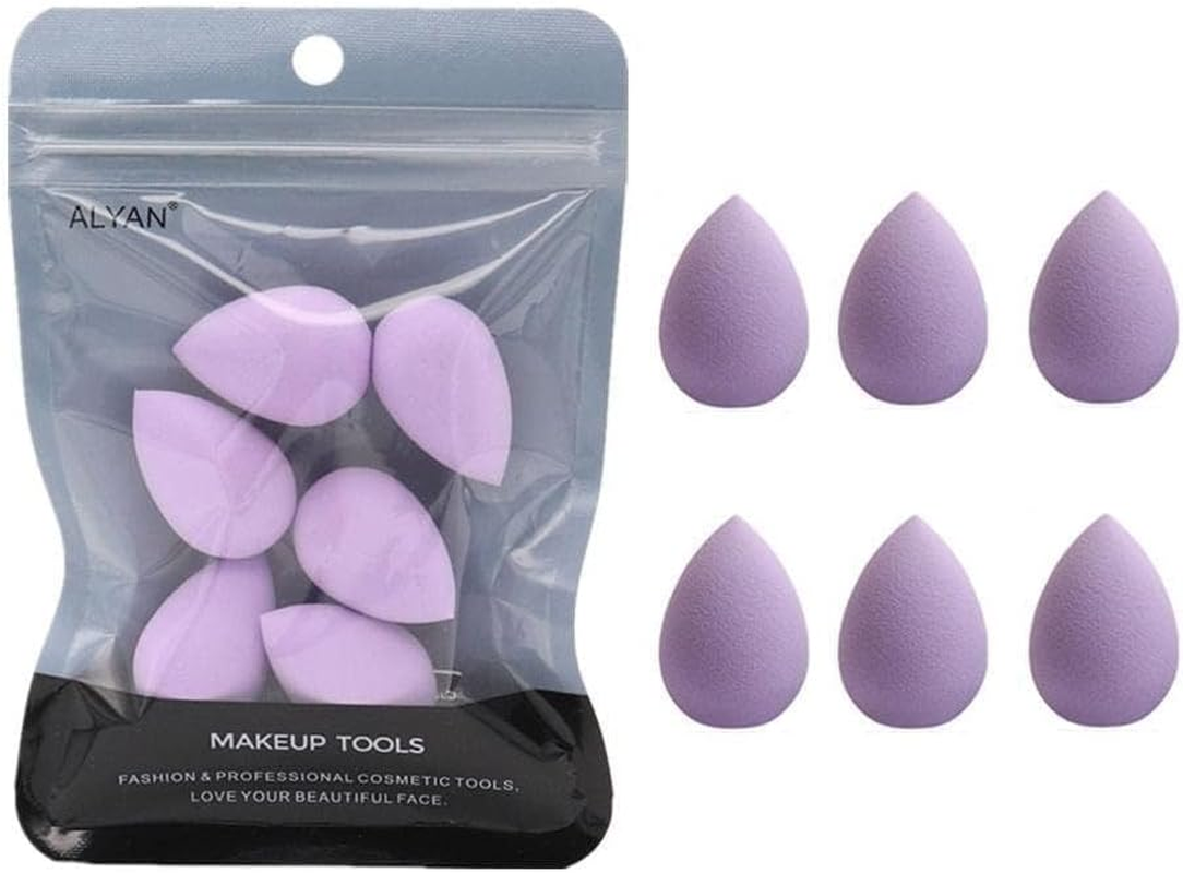 6 Pcs Mini Makeup Sponge Small Foundation Powder Concealer Highlight Eyeshadow Blender Sponges image number 3