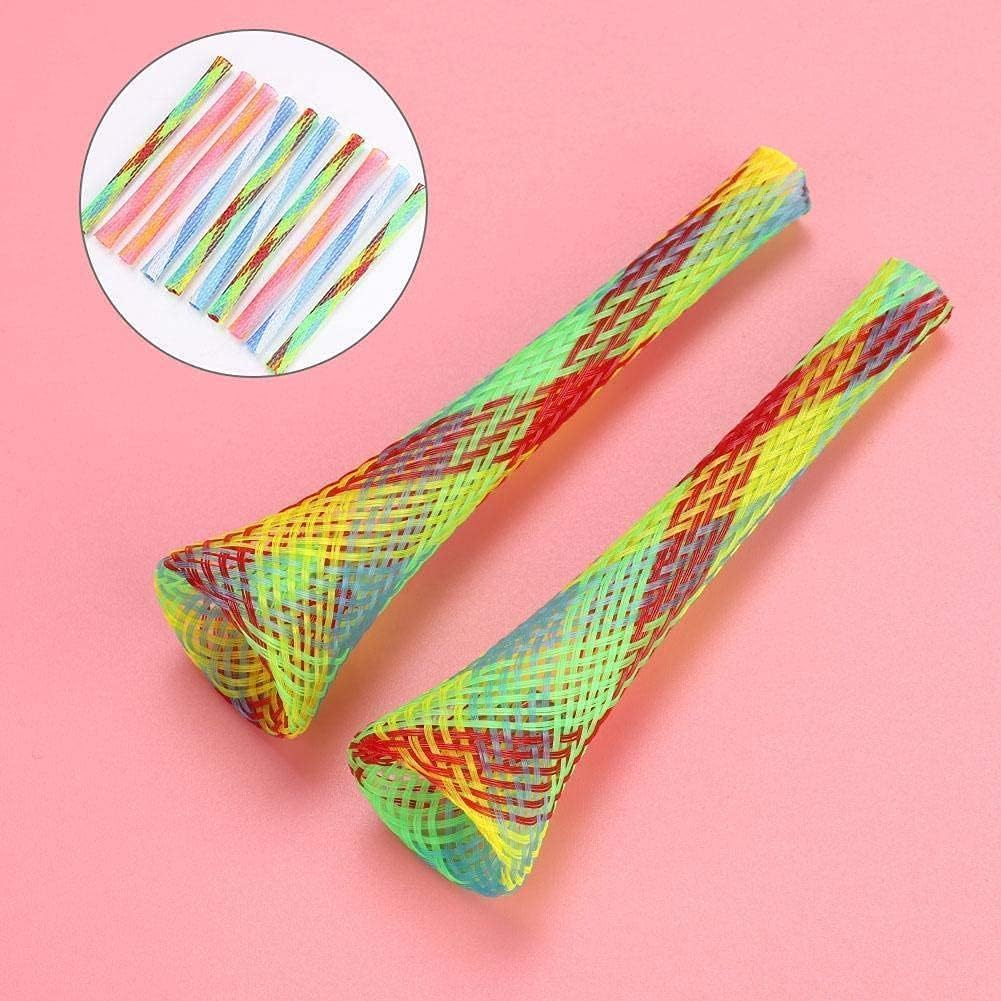 10Pcs Cat Spring Tube Toys, Pet Kitten Freely Folding Multi-Color Bouncing Toy Having Fun Exerciser Interactive Chaser Teaser Playthings for Cats Kitten Novelty Gift Professional