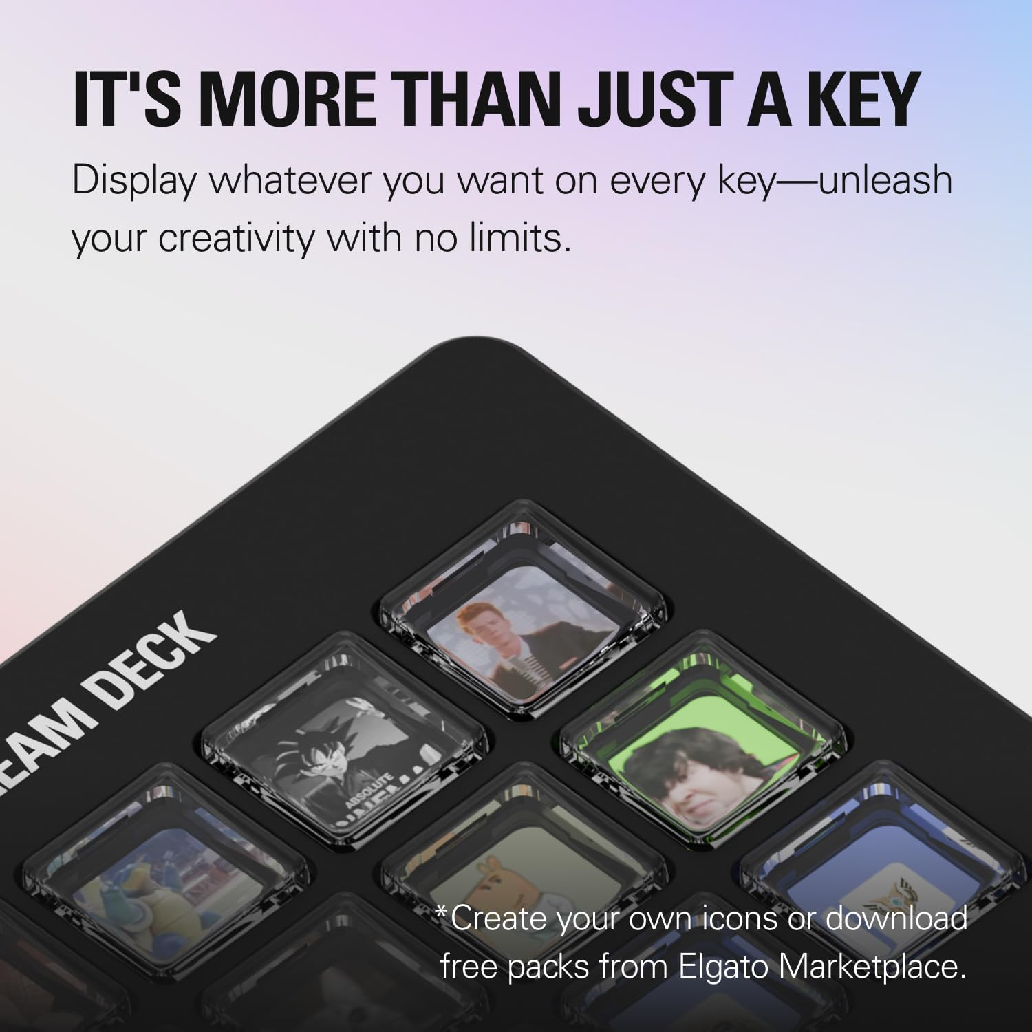 Elgato Stream Deck Scissor Keys&mdash;Workflow Controller with Customisable Macro Keys for OBS, Twitch, Discord, Teams, Photoshop, and More&mdash;Windows 10, Macos 13 or Later image number 1