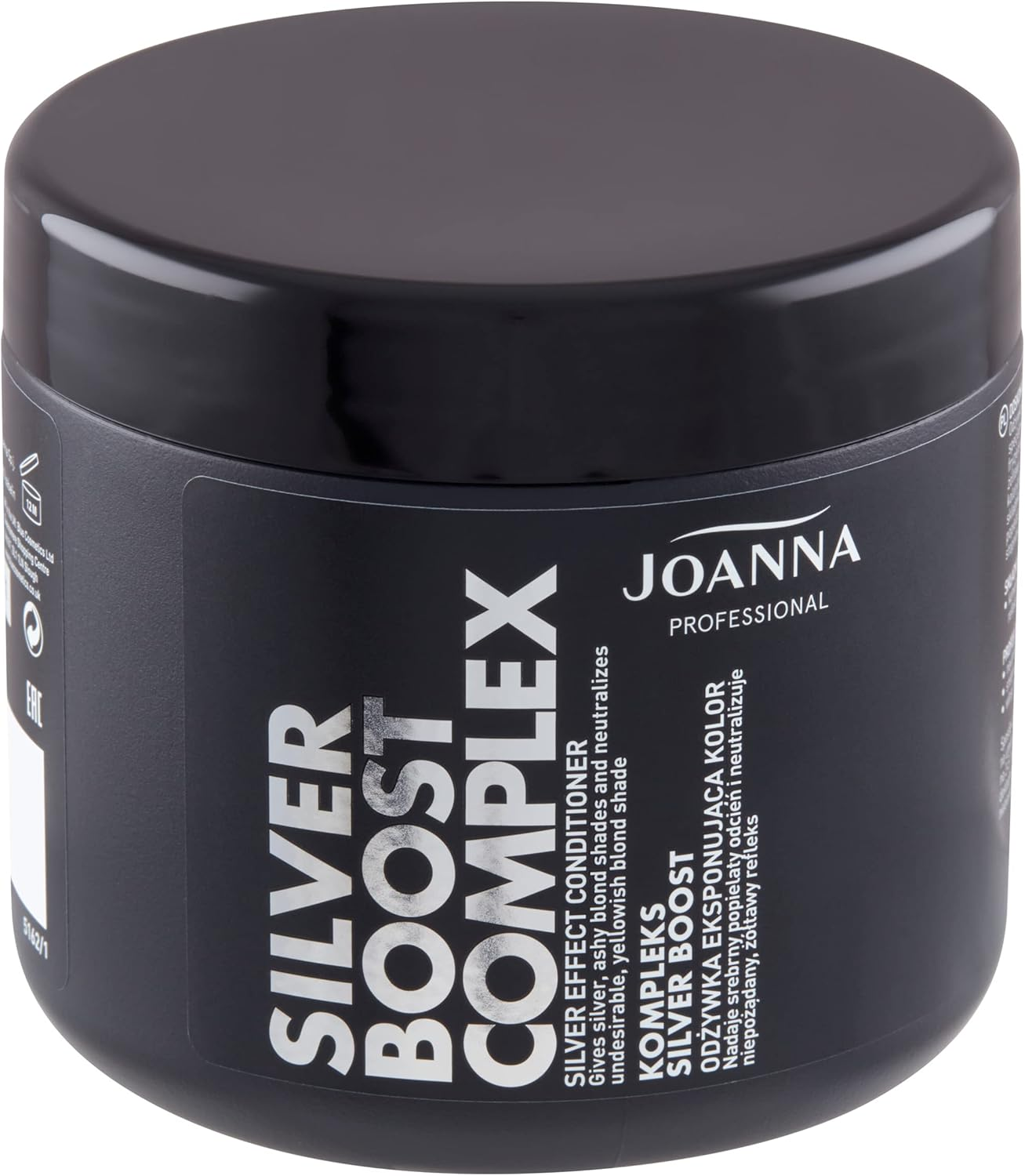 JOANNA Professional Silver Boost Complex - Hair Conditioner for Women - Colour Improving Conditioner - Neutralisation of Unwanted Yellow Tones - Silver Cool Reflections - Content 500 G image number 1