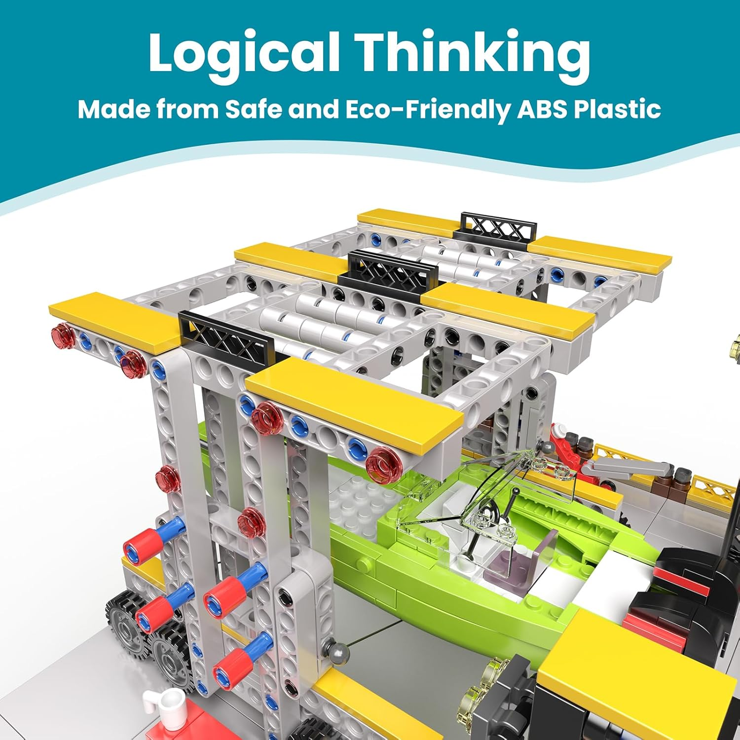 Mould King Ship Repair Factory Kit, Dock Repair Blocks Kits, with Boat, Forklift, Repair Tool, 10142 Kai Factory Model for Children and Adults (1273 Pieces) image number 1