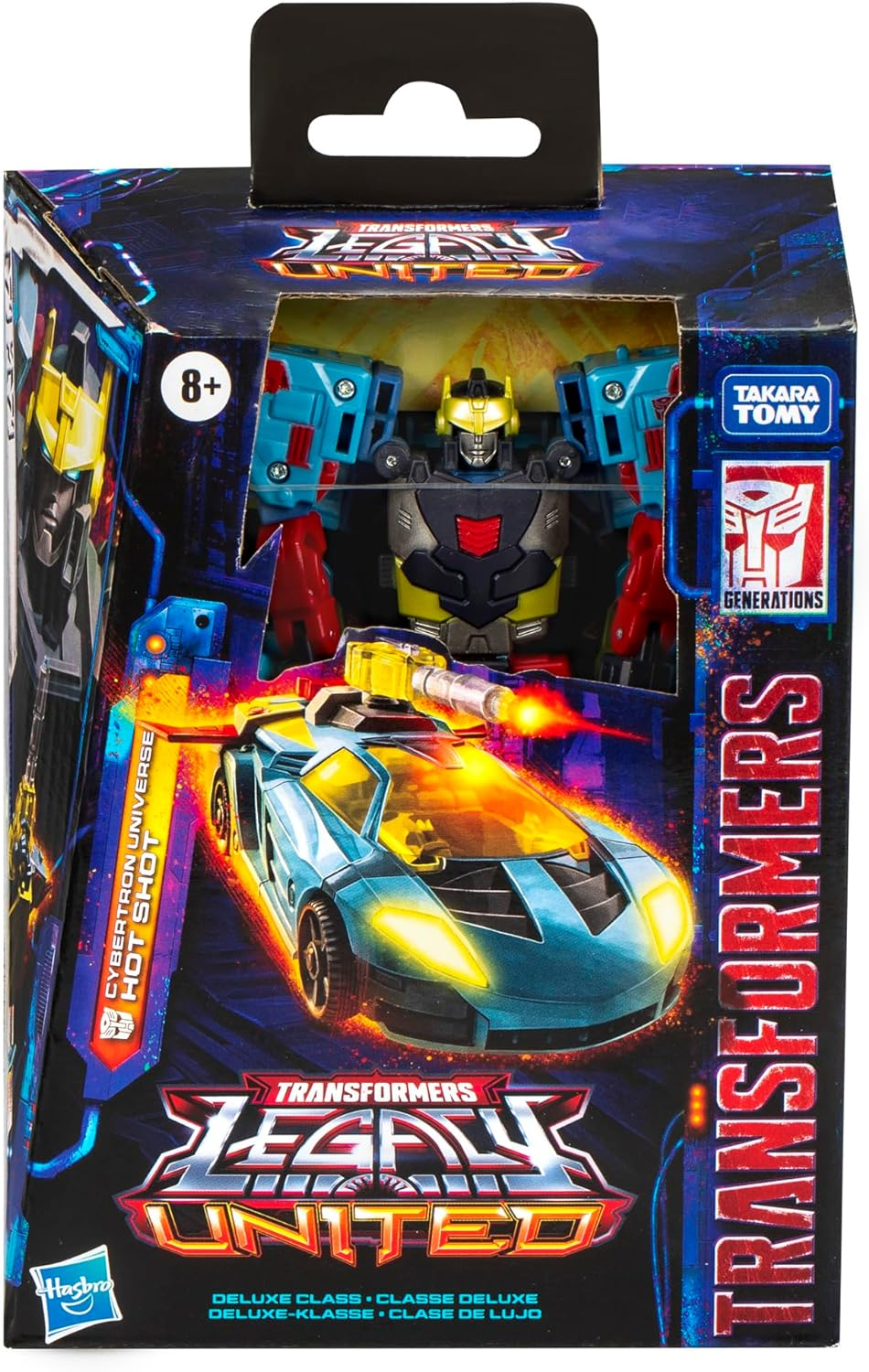 Transformers Legacy United Deluxe Class Cybertron Universe Hot Shot, 5.5-Inch Converting Action Figure, 8+ image number 3