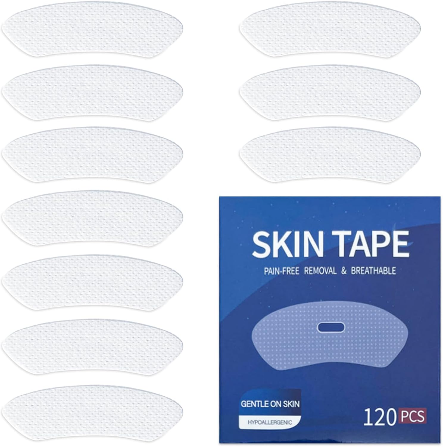 Mouth Tape for Sleeping Anti-Snoring, 60Pcs Breathable H-Shaped Mouth Strips - Sleep Aid Tapes for Improving Nasal Breathing