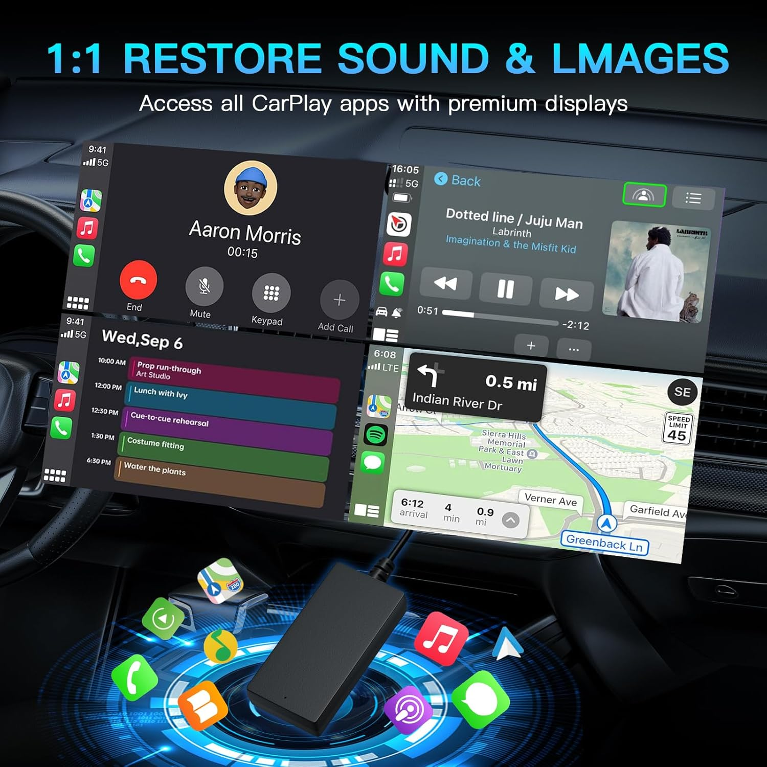 Carbitlink Smartlink Phonelink Easy to Wireless Carplay Android Auto Adapter，Plug and Play，Supports Wired to Wireless Adapters for JAC Geely Chery Jetour X70 X90 X95 BAIC Changan image number 3