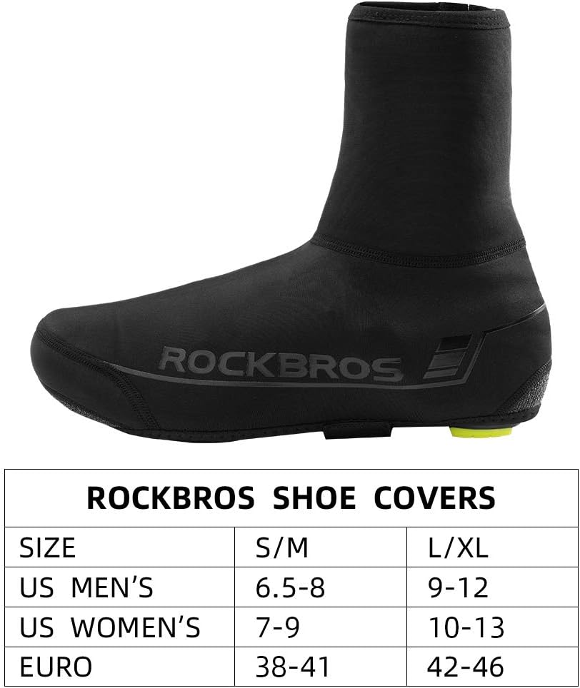 ROCKBROS Cycling Shoe Covers Winter Shoes Cover Warmer Water Resistant Thermal Bike Shoes Cover Windproof Bicycle Overshoes Shoescover for Men Women image number 5