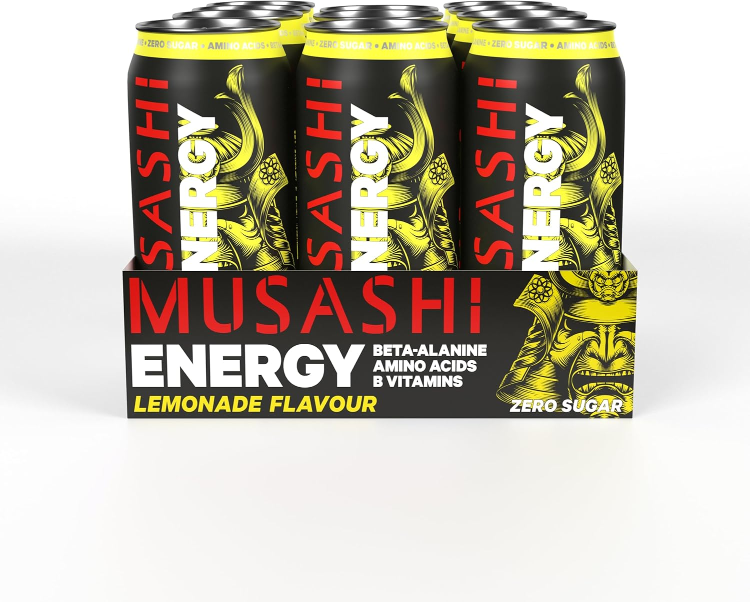 Musashi Lemonade Flavour Energy Drink 12 X 500Ml image number 2