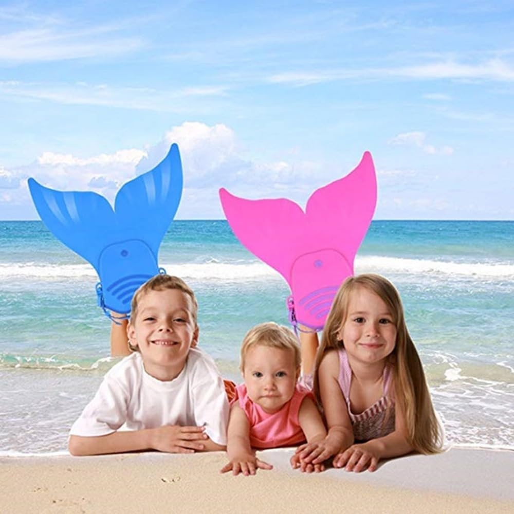Adjustable Mermaid Tail Mermaid Tails Training Diving Swimming Flippers for Children and Adults Monofin Submersible Mermaid Fin Flippers image number 5