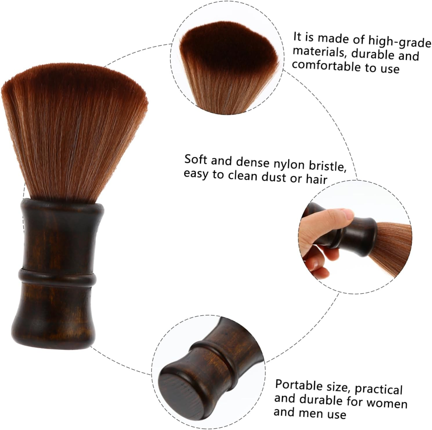 Ipetboom 3Pcs Travel Hair Brush Cleaning Barber Easy to Clean Comfortable for Stylists image number 1