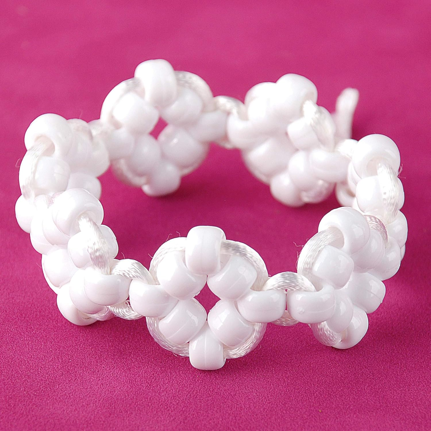 The Beadery 6 by 9Mm Barrel Pony Bead, White, 900-Pieces