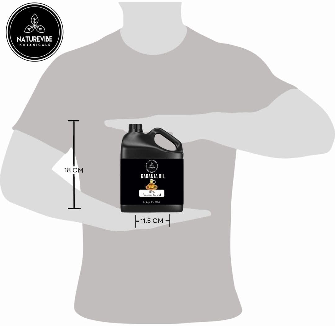 Naturevibe Botanicals Karanja Oil 32 Ounces | 100% Pure and Natural | Great for Skin Care and Hair Care image number 6