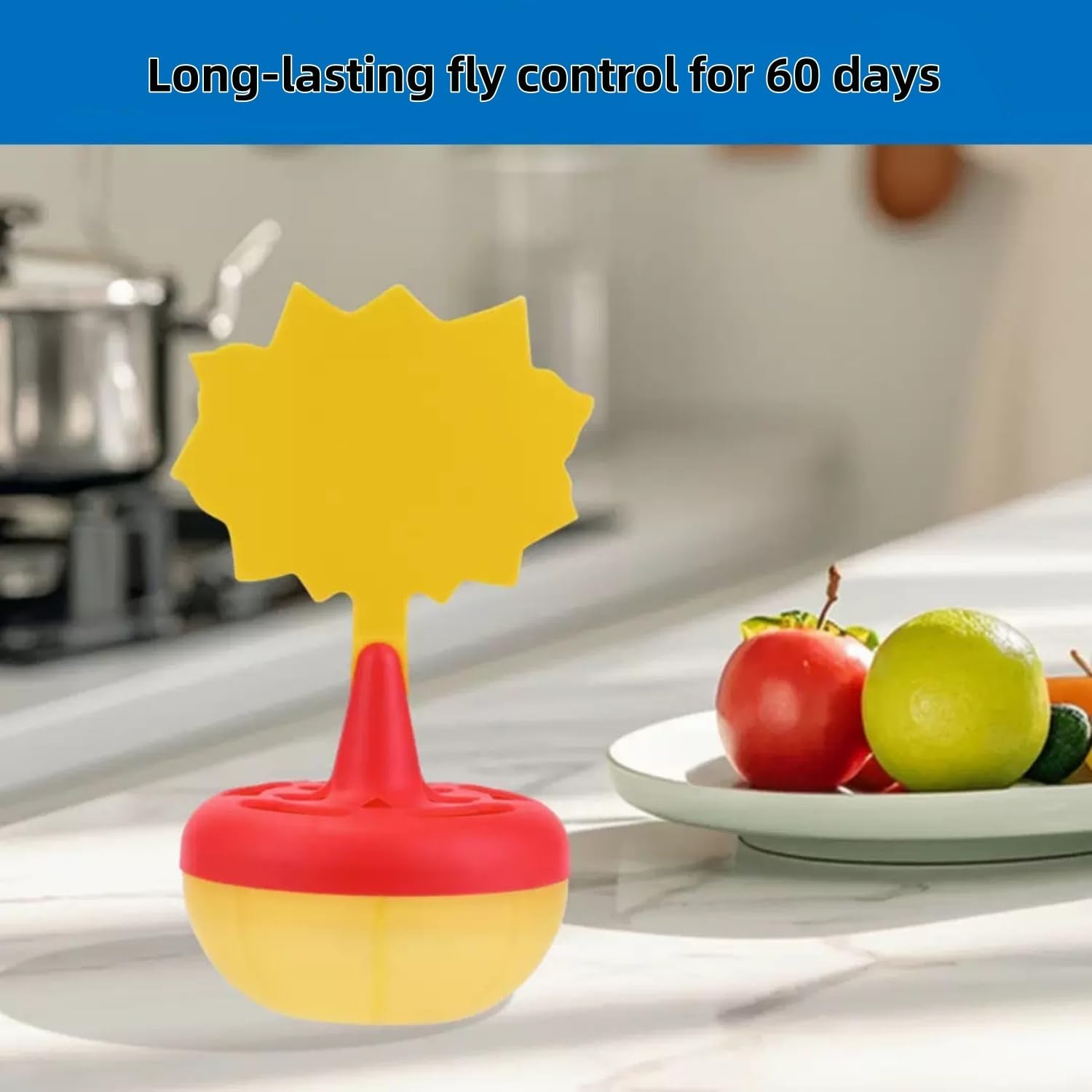 Fruit Fly Trap Indoor and Outdoor &ndash; Fruit Fly Trap with Built in Window, Sticky Fly Traps for House, Kitchen, Office, Plants &ndash; Gnat Catcher for Home Use image number 2