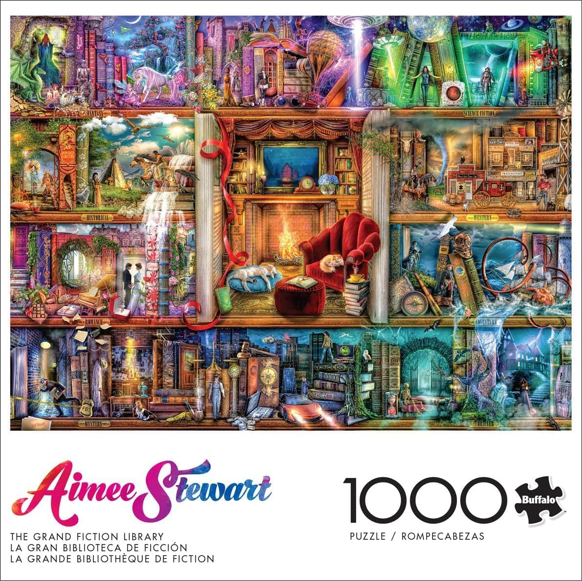 Buffalo Games - Aimee Stewart - the Grand Fiction Library - 1000 Piece Jigsaw Puzzle for Adults Challenging Puzzle Perfect for Game Nights - Finished Size 26.75 X 19.75 image number 2