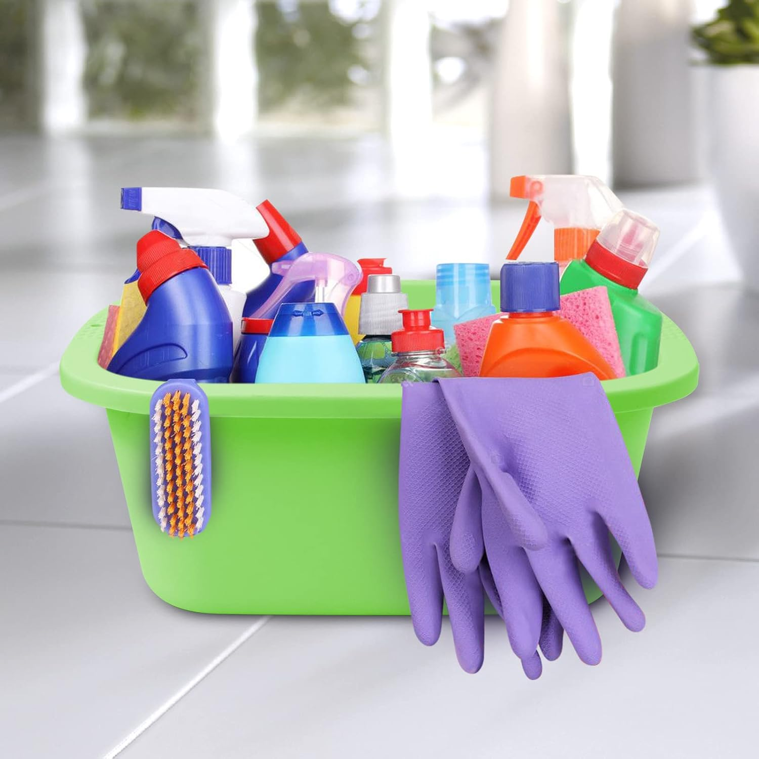 Foot Soaking Bath Basin, Large Size Feet Massager Tub, at Home Spa Pedicure Treatment, 2 Pack Green&Blue image number 6