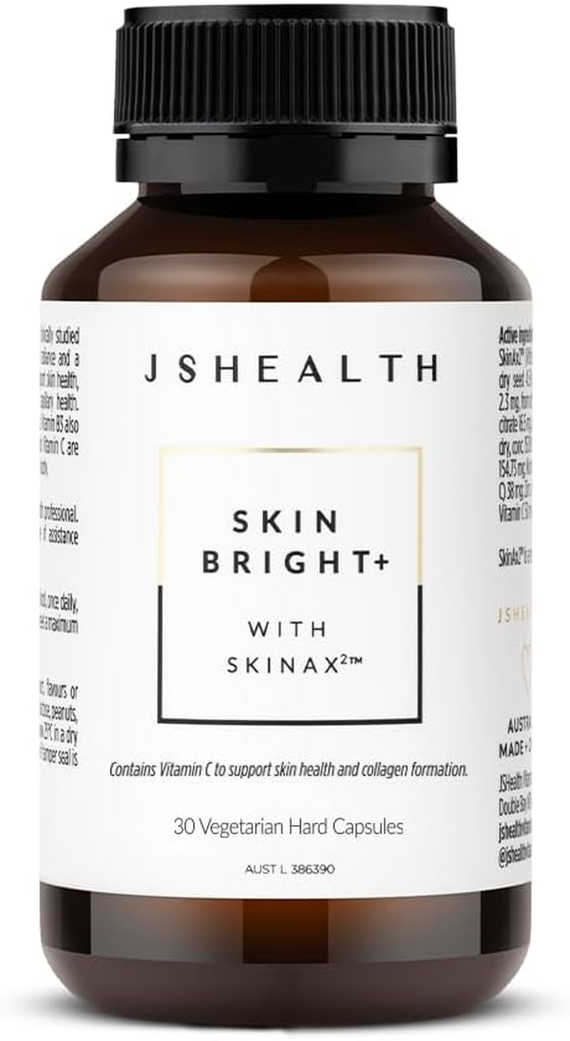 Jshealth Vitamins Skin Bright+ Formula | Skin Supplement with Zinc | Vitamin C Nicotinamide Grape Seed | Collagen Formation | Skin Hydration | (30 Capsules) image number 1