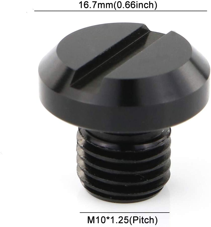 Xitomer 4 PCS Mirror Hole Plugs M10X1.25, Fit for Z125/ Z400/ Versys 650, FZ-07 MT-07 / FZ-09 MT-09, CRF250L/ CB1000R, SV650 / KLR 650, Aluminum CNC image number 1