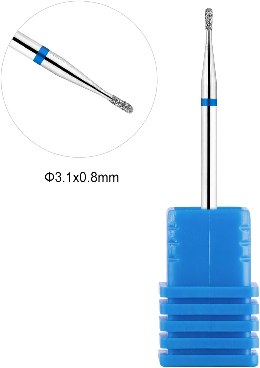 Acycoin2A 2Pcs round Tapered Cuticle Clean Nail Drill Bit (I)
