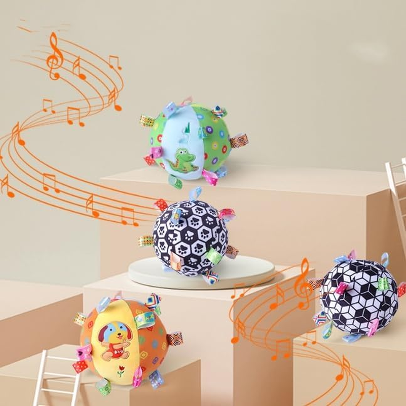 Interactive Dog Toys for Boredom, Dog Soccer Ball with Straps, Active Rolling Bouncing Ball for Dogs, Moving Dog Toy Jumping Chasing Bell Record for Small Medium Large Pet (Green) image number 4