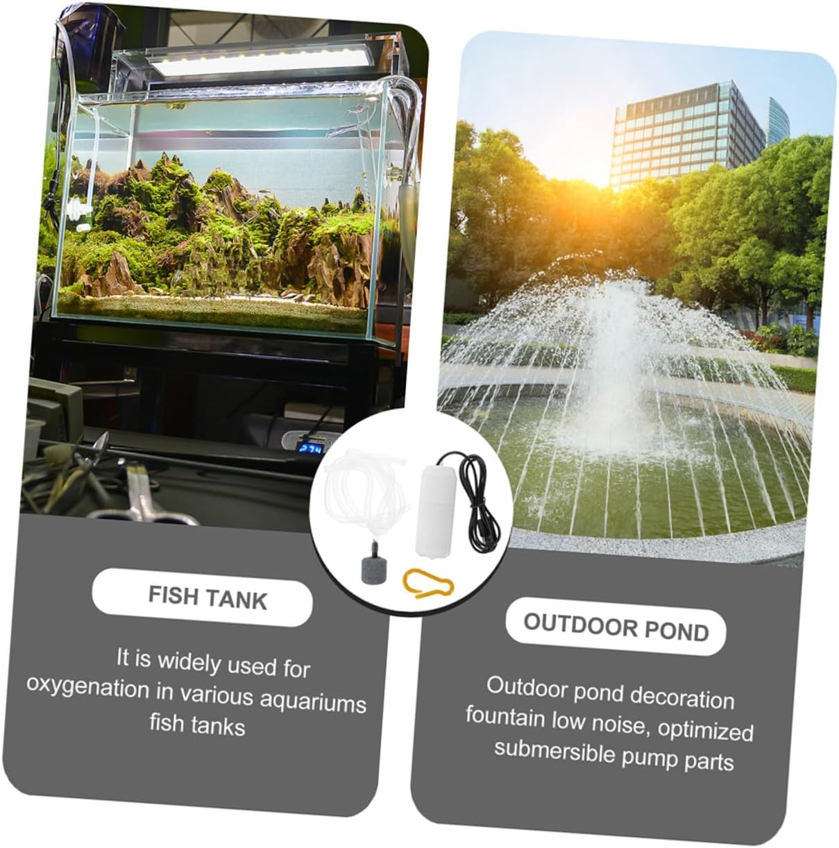 Veemoon 2 Sets USB Aquarium Air Pump Small Quiet Fish Tank Aerator Low Power Consumption Oxygen Increase for Indoor Aquariums Random Color image number 5