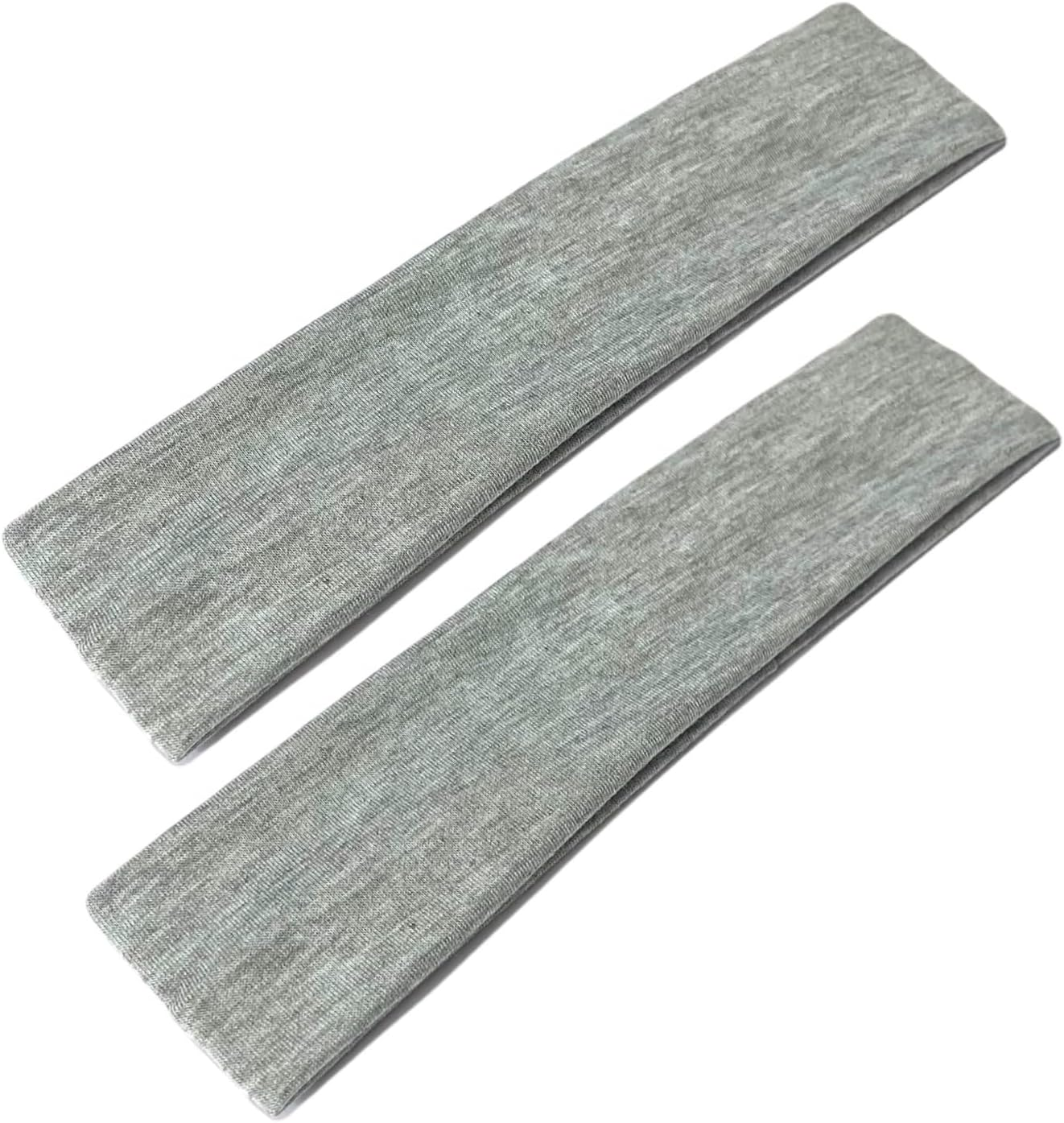 WESTEND CHOICE 5Cm Wide Headbands 2 Pack Plain Stretchy Kylie Head Band Bandeau Unisex Headbands for Women & Men Soft Hair Band Gym Exercise Yoga Headband (Black) image number 1