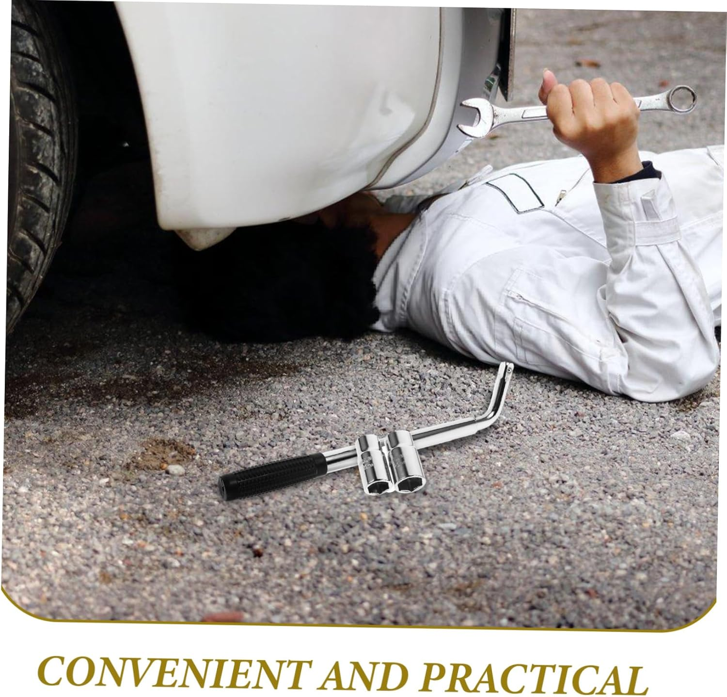 FUNOMOCYA Hydraulic Jack Handle Ratchet Wrench Scissor Jack Lug Wrench for Tire Wheel Change Automotive Tool Kit for Cars Trucks image number 5