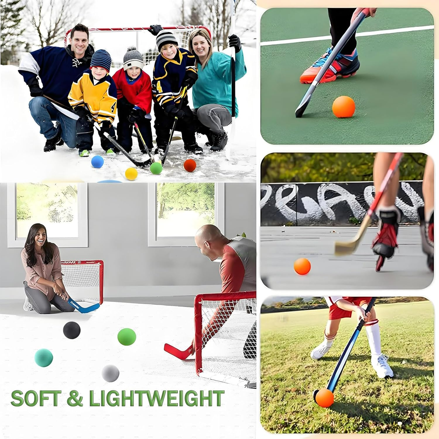 MYTOAU 20Pcs Foam Mini Hockey Balls for Kids Indoor Training, Indoor Hockey Training Floor Balls,2 Inch Colorful Soft Foam Balls,Soft Practice Ball,Soft Balls for Mini Stick Nets Party image number 2