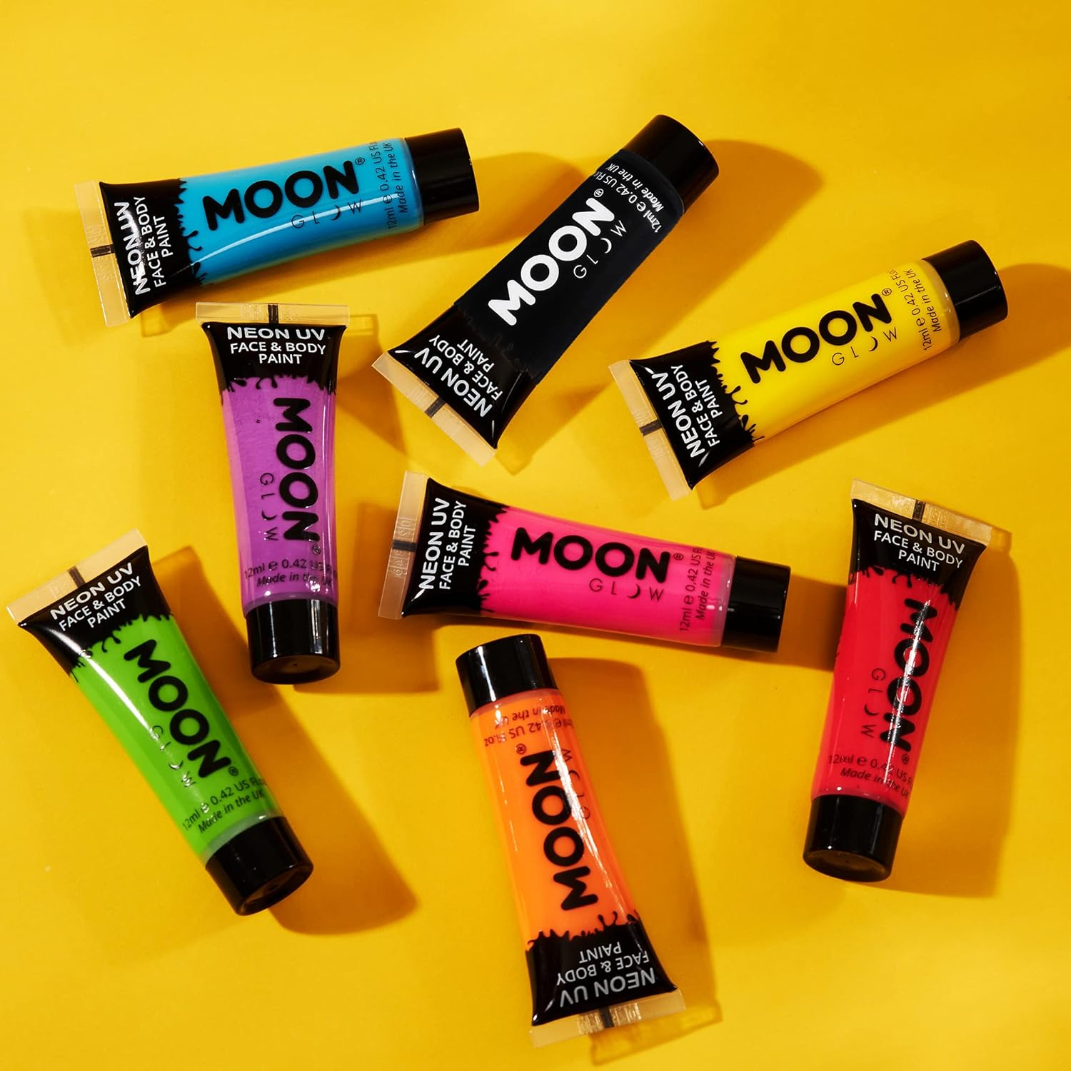 Moon Glow - 0.42Oz Blacklight Neon UV Face & Body Paint - Pastel Blue image number 3
