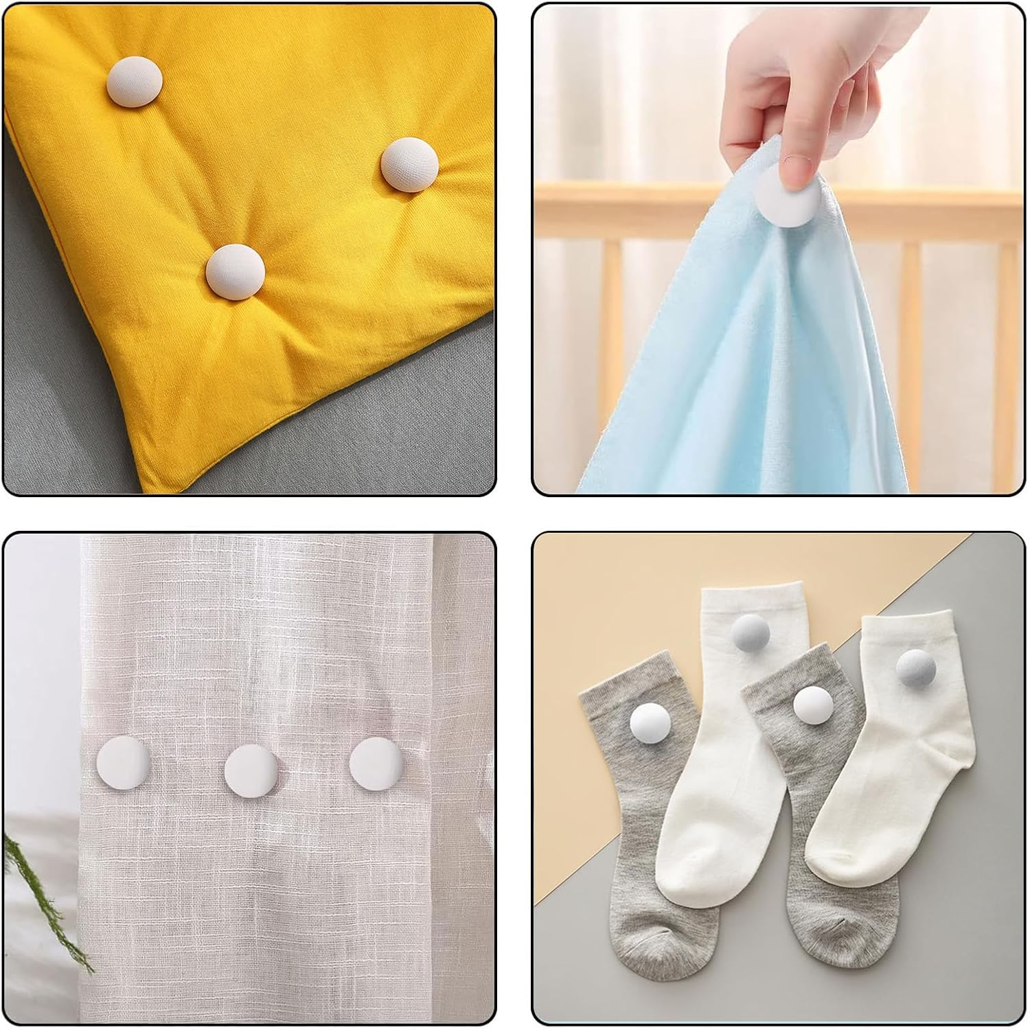 20Pcs Mushroom Duvet Clips - Non-Slip Doona Cover Clips to Keep Bedding in Place, Thick Blanket Holder Pins with Easy Clip Fasteners, for Thin Thick Quilts Blanket Sheet Bed Skirt Cushion Curtain image number 4