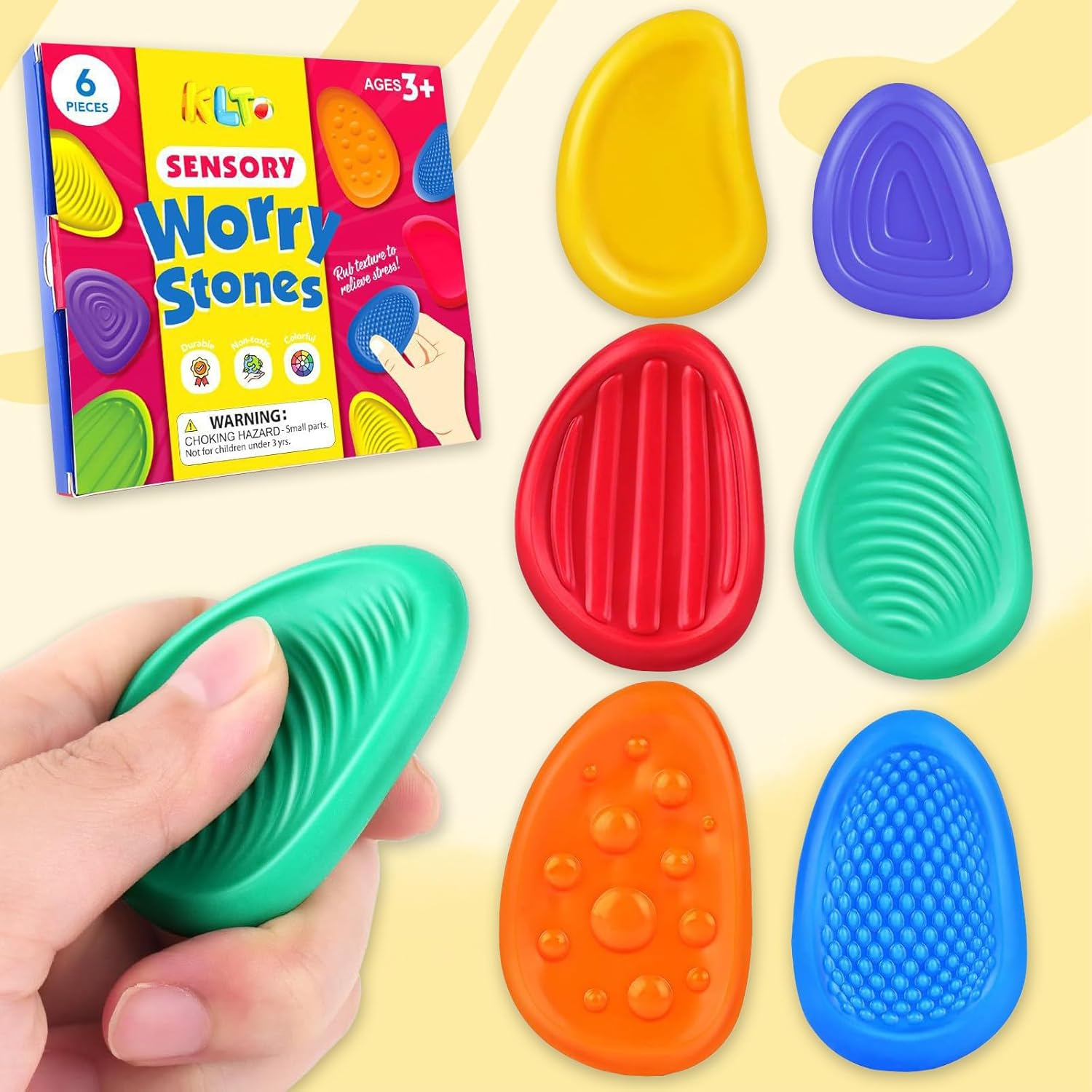 6-Pack Fidget Toys, Adult Child Sensory Toys, Soft Texture Fidget Toy for Adult Student Student Anxiety Relief