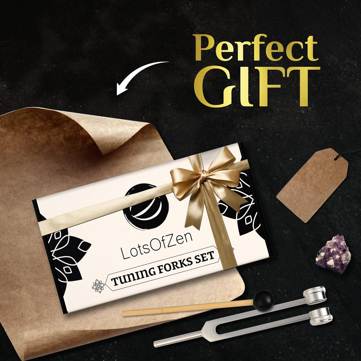 Tuning Forks for Healing (128Hz, 256Hz, 512Hz) &mdash; Body Weighted Tuning Forks Medical for Healing Chakra Set &mdash; Medical Sound Healing Tools, DNA Repair &mdash; Frequency Healing Devices image number 1