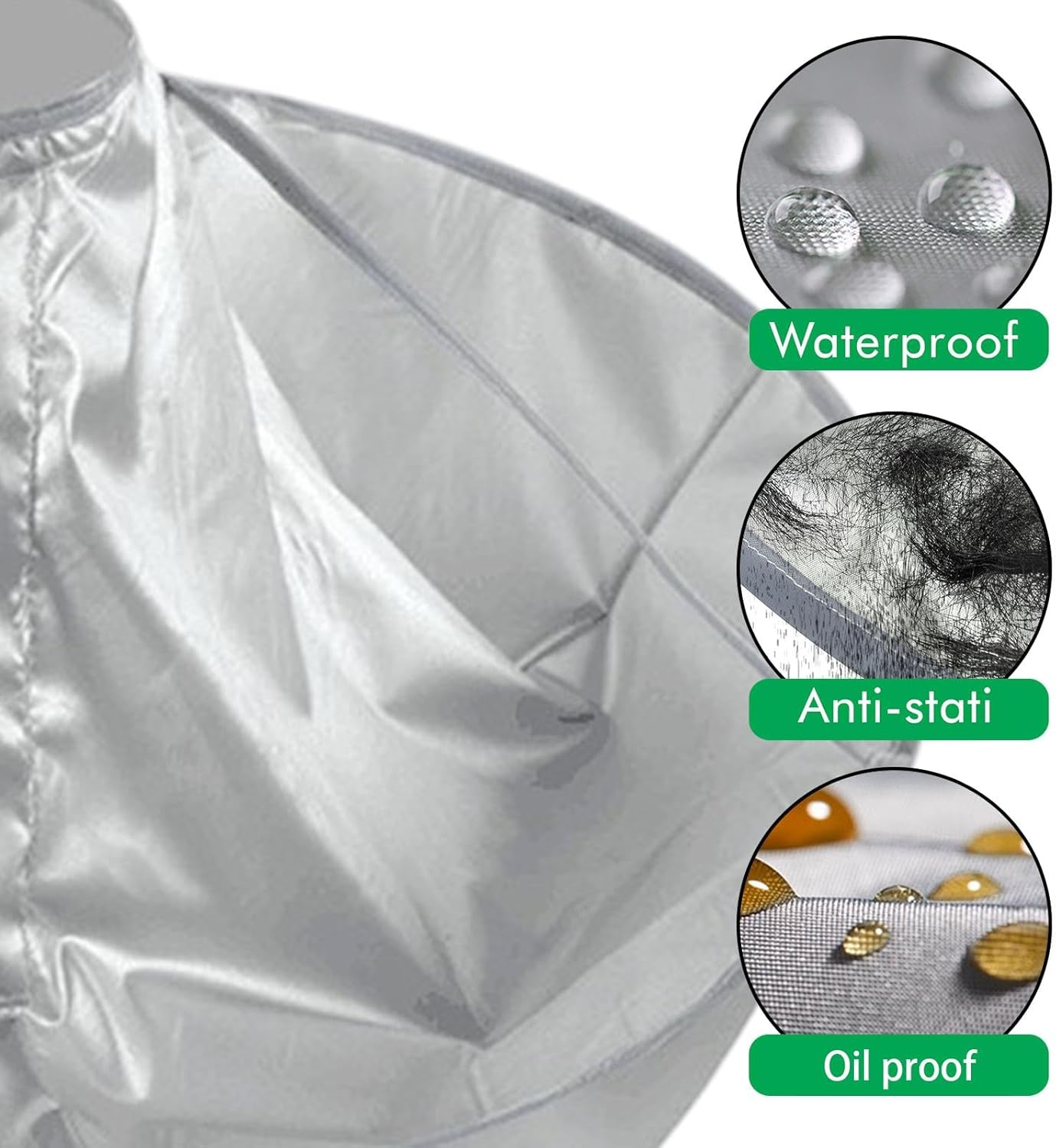 Hair Cutting Cape, Umbrella Haircut Apron, Oilproof Barber Cape, Hairdressing Umbrella Cape, Silver-Coated Hair Cutting Cape, Hair Salon Cape, Adjustable Hair Cutting Cape, Waterproof Barber Cape, image number 3