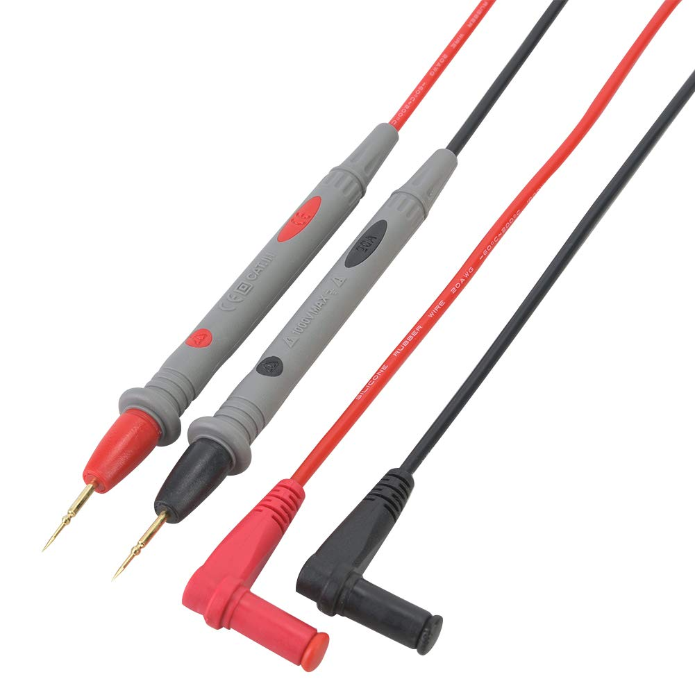 EVTSCAN Universal Multimeter Test Leads with Gold-Plated Probe Tips Kit, CAT III 1000V 20A, for Digital Multimeter Measurements, Electrical Testing image number 5