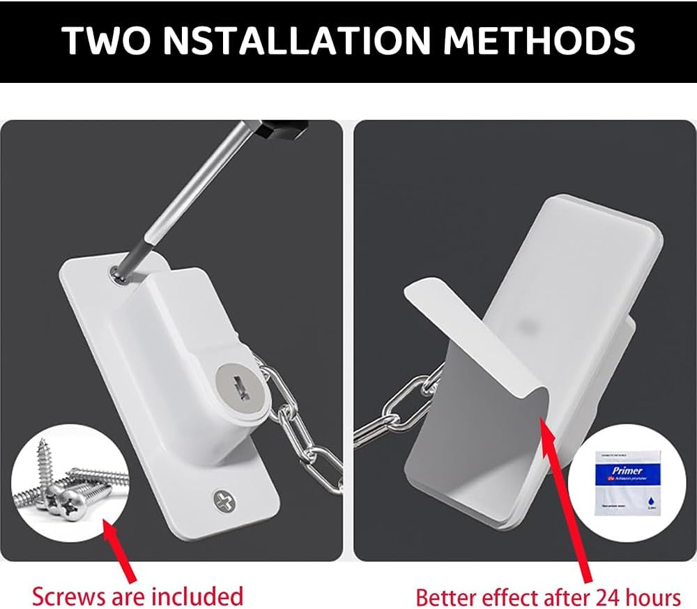 3 Pack Child Safety Locks &ndash; Adjustable Baby Proof Locks with Keys for Fridge, Drawers, Toilet, Dishwasher & More | No Drill Childproof Latches for Kids & Toddlers image number 6