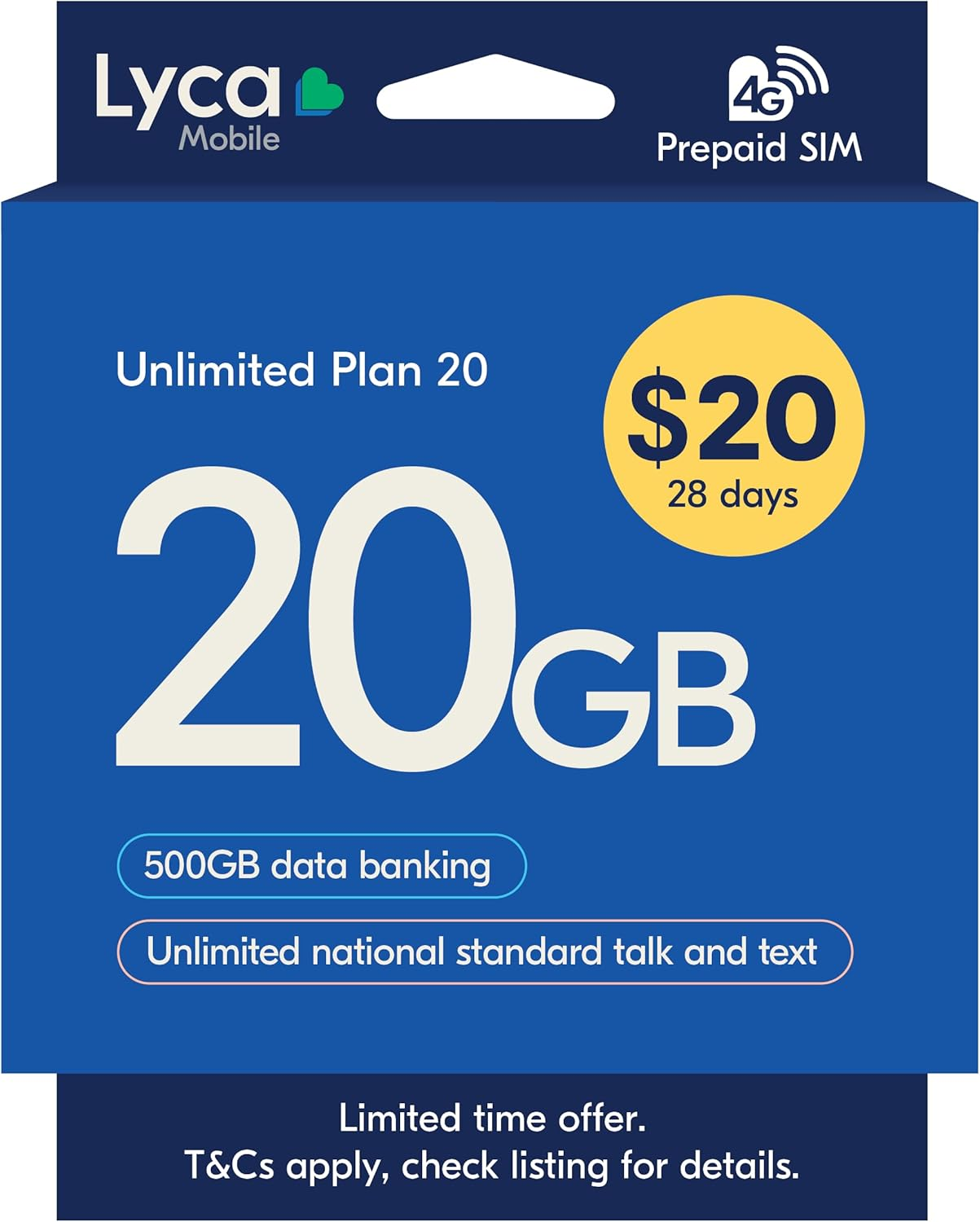 Lyca Mobile AU Unlimited Plan 20 Prepaid SIM $20 for $6 image number 5