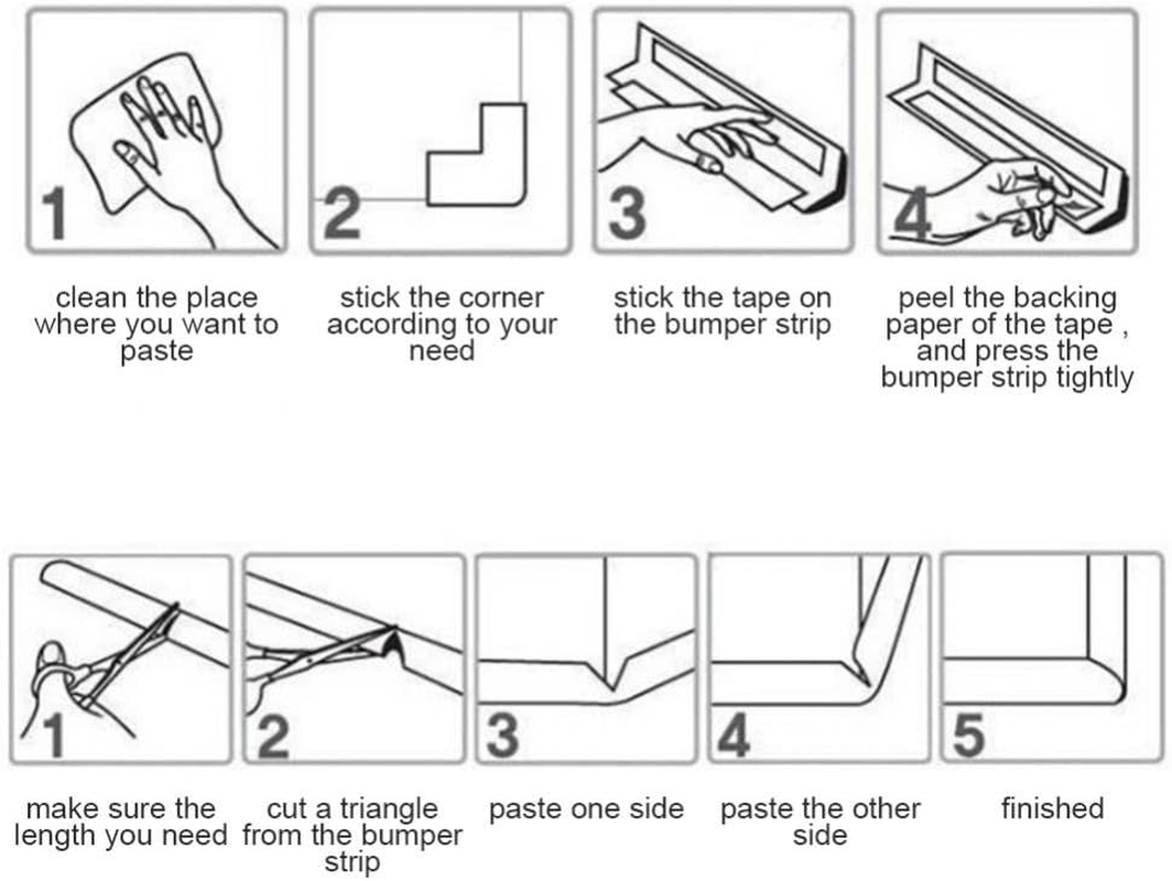 Baby Proofing Edge and Corner Guards 2M Kids Safety Protector Toddlers Kids Child Children Protector for Fireplace, Table, Stair, Cabinet Home(Brown) image number 3