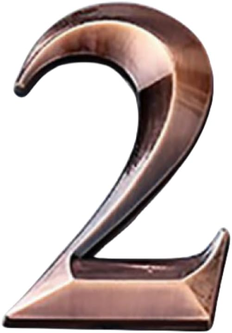 Self-Adhesive 3 Inch Mailbox Numbers 3D Number Sticker for Outdoor Indoor Apartment Office Hotel Home Door Plate Address Mail Box Number (Bronze-2)