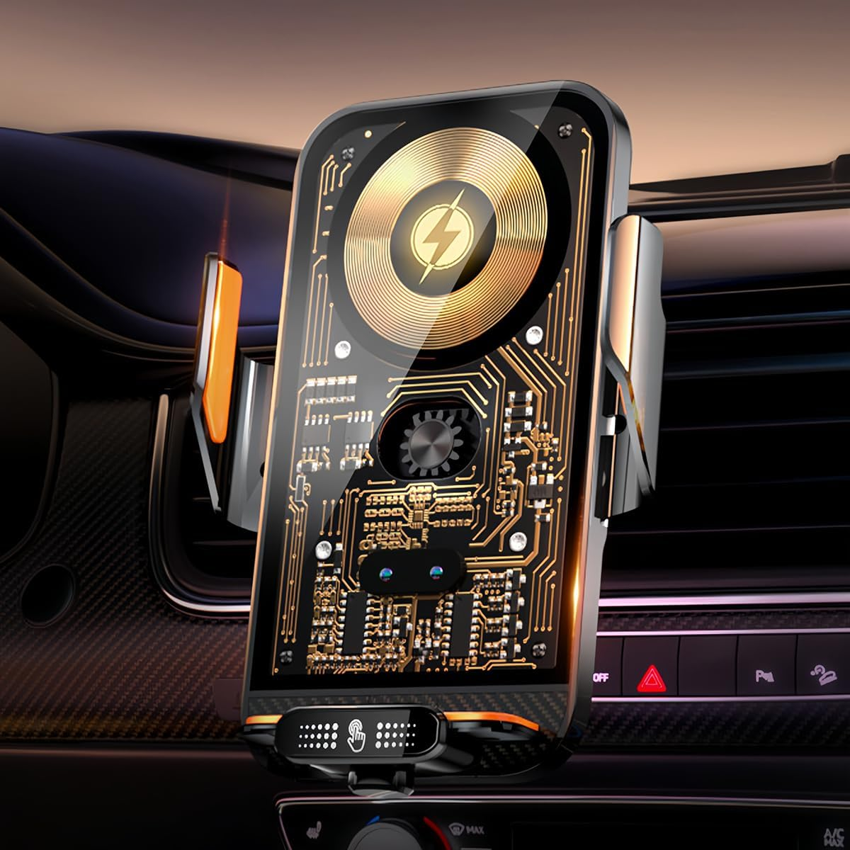 Cadozeal Car Phone Holder| 66W Fast Charging| 2025 Newest 5-In-1| One-Hand Touch Auto Lock, 360&deg; Rotation Super Stable, Premium Alloy Car Mount, Universal Fit for Iphone Android and All Smartphones image number 1